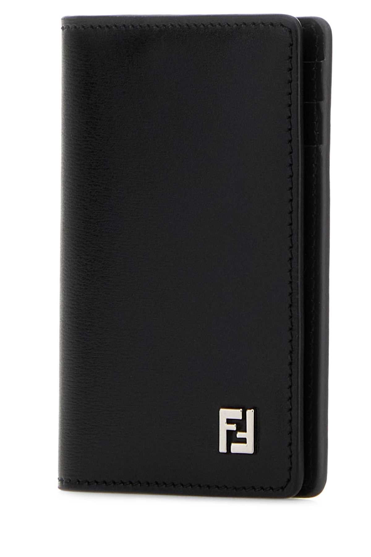 Fendi Black Leather Card Holder Size ONE SIZE - 2 Thumbnail