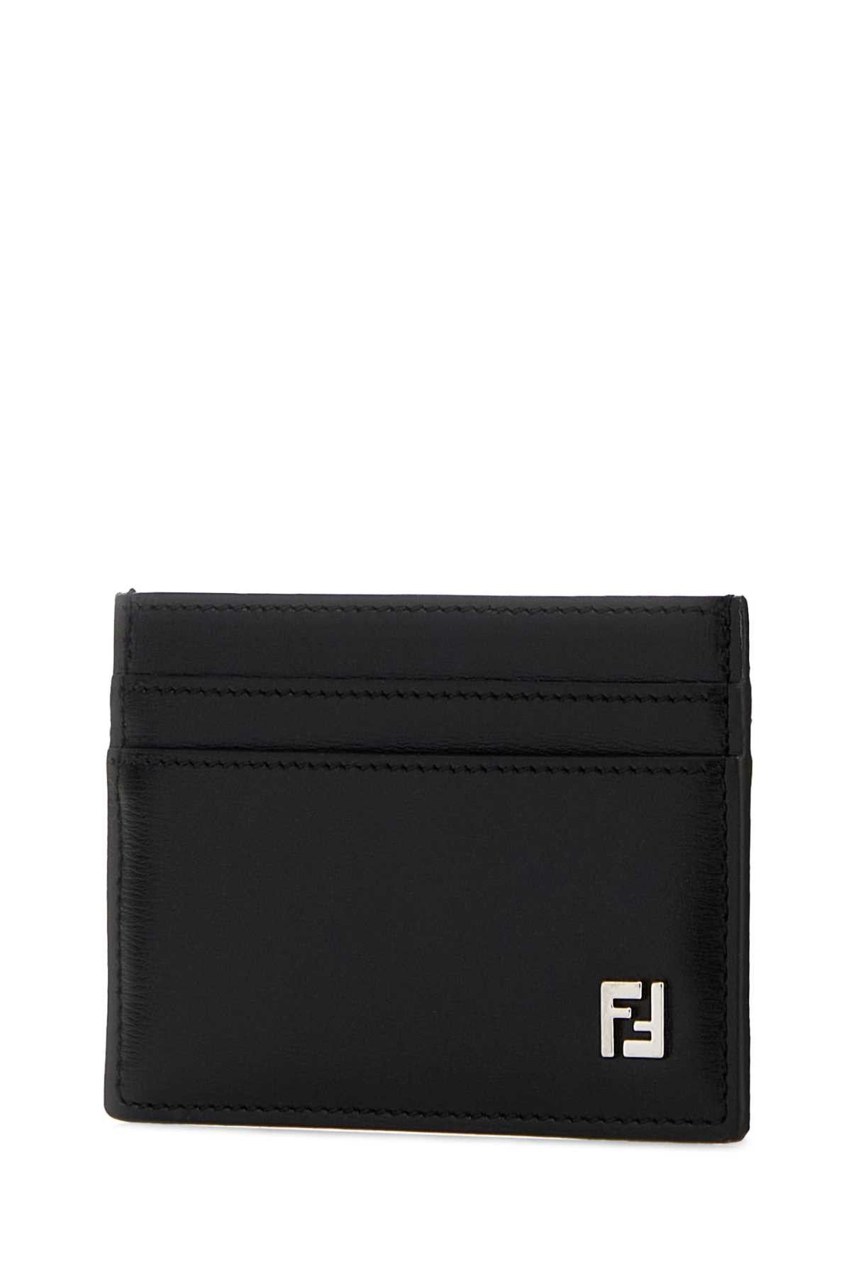 Fendi Black Leather Card Holder Size ONE SIZE - 2 Thumbnail