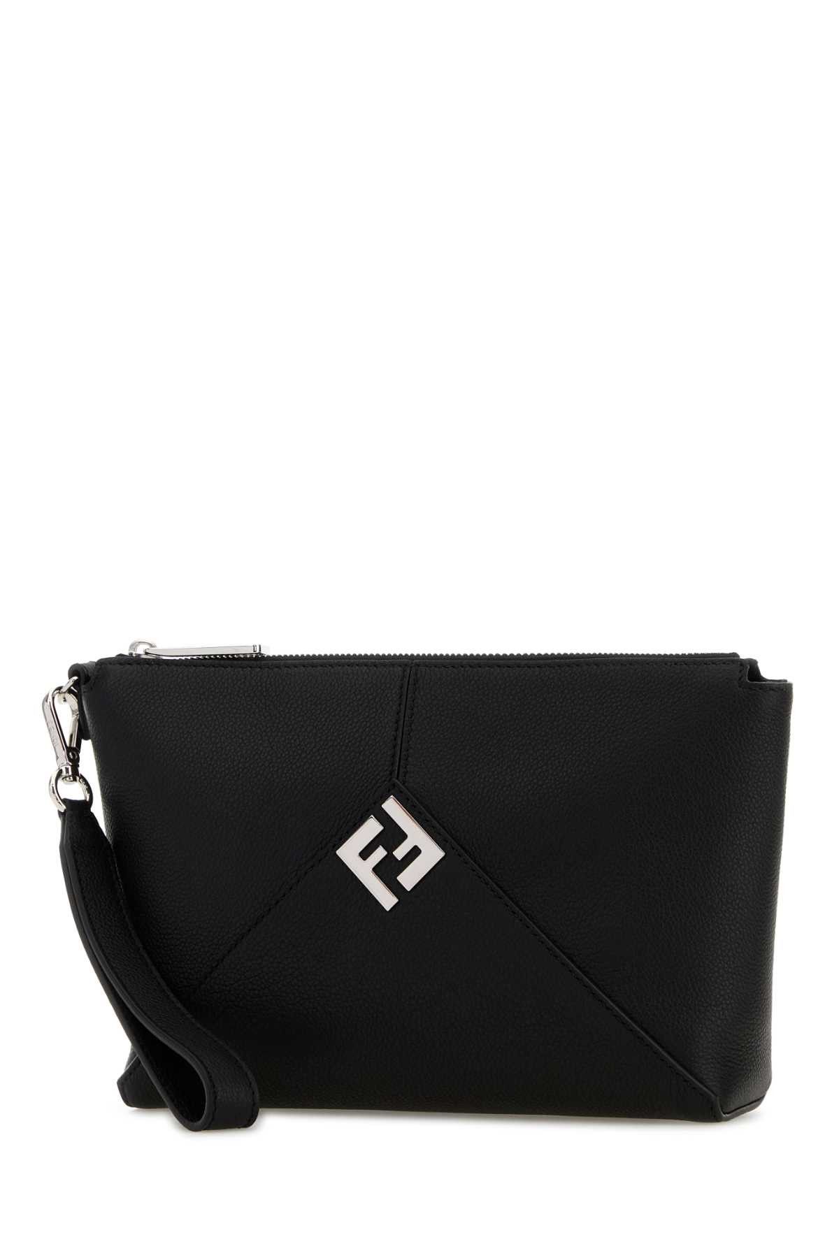 Fendi Black Leather Clutch Size ONE SIZE - 2 Thumbnail