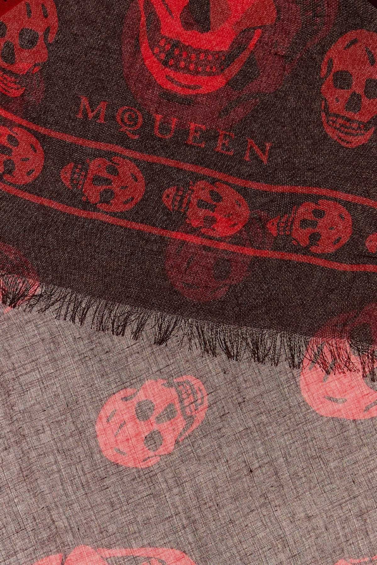 Alexander McQueen Printed Modal Blend Foulard Size ONE SIZE - 2 Thumbnail