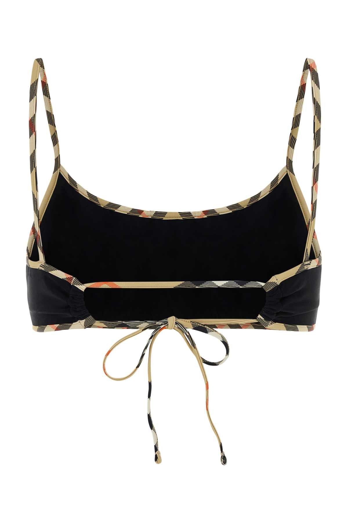 Burberry Black Stretch Nylon Bikini Top Size S / US 4 / IT 40 - 2 Thumbnail