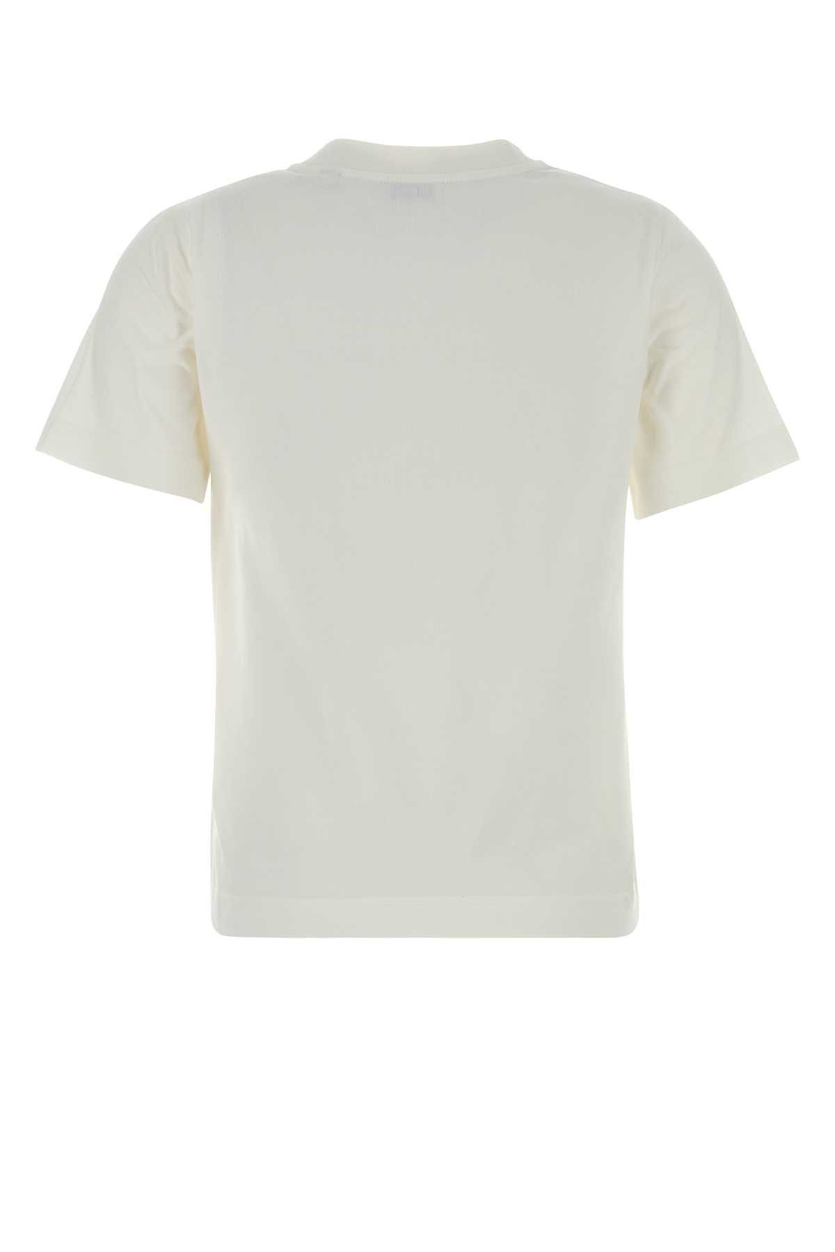 Burberry White Cotton T-Shirt Size S / US 4 / IT 40 - 2 Thumbnail
