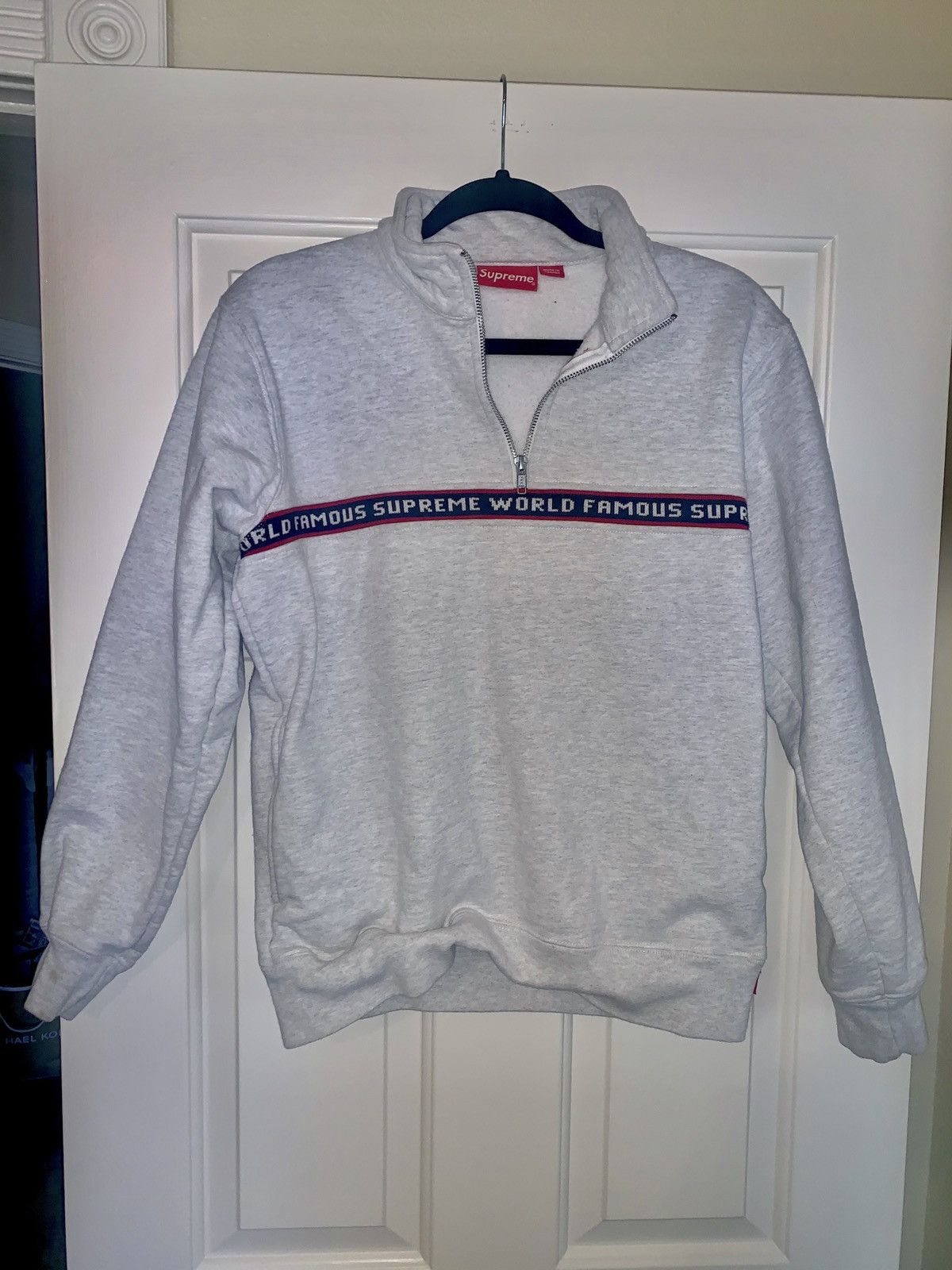 Supreme world famous half zip pullover clearance