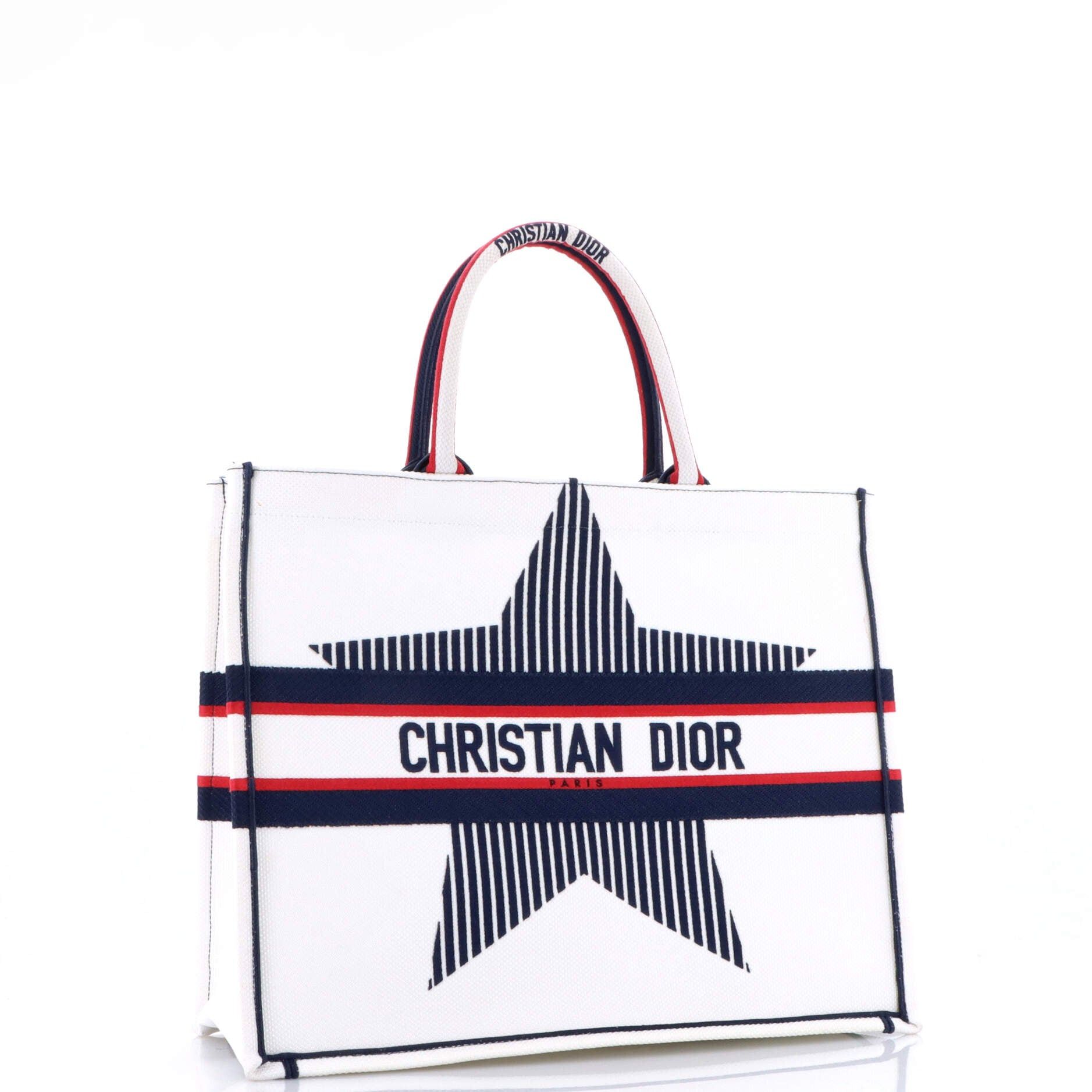 Dior Star Embroidered Book Tote Large Size ONE SIZE - 2 Thumbnail