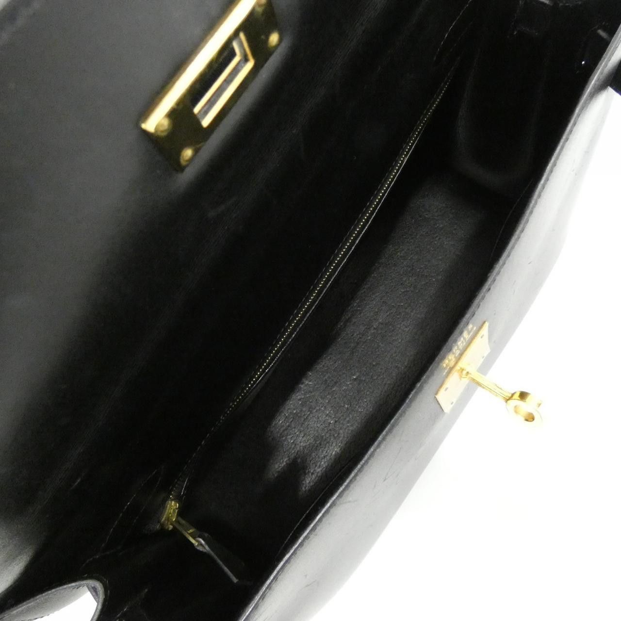 Hermes Hermes Hermès Kelly32 Box Calf Leather Handbag Stamp F DUTY FREE for USA Size ONE SIZE - 9 Thumbnail