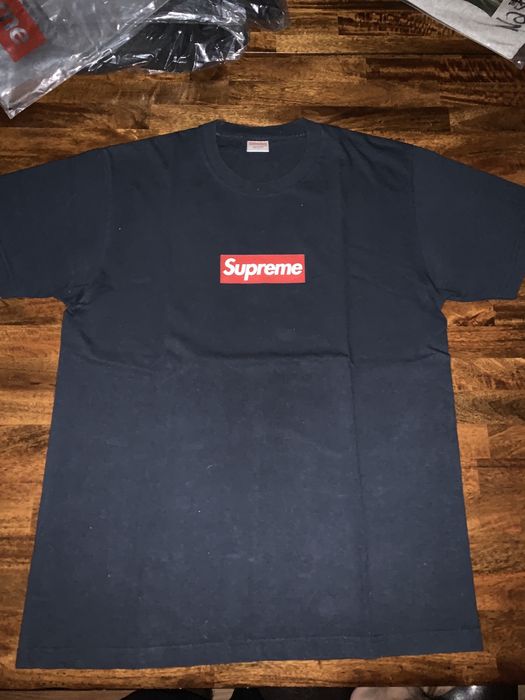 Supreme Supreme 20th Anniversary Box Logo Tee Navy | Grailed