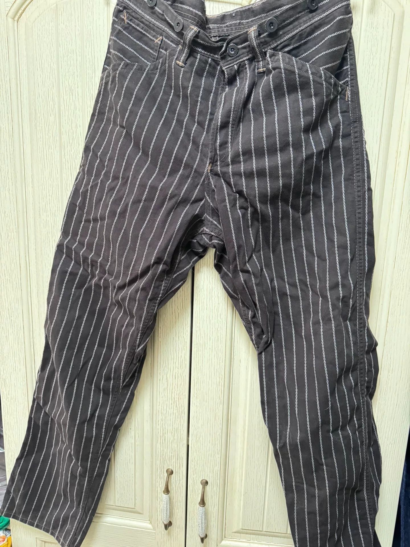 Freewheelers Black Striped Work Pants Size 32 Size US 32 / EU 48 - 2 Thumbnail