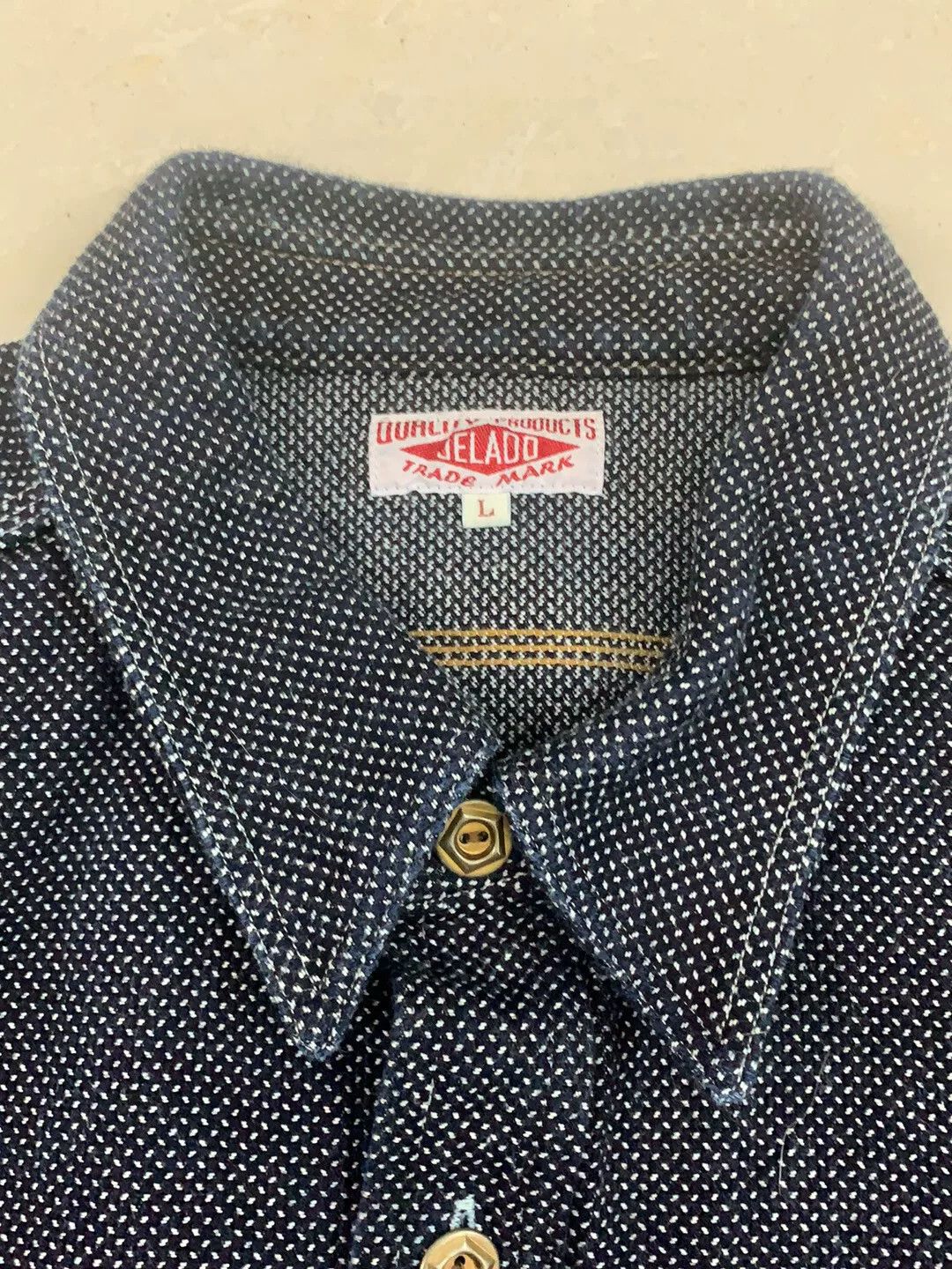 Jelado Jelado Blue Dyed Sashiko Shirt Jacket Size US L / EU 52-54 / 3 - 2 Thumbnail