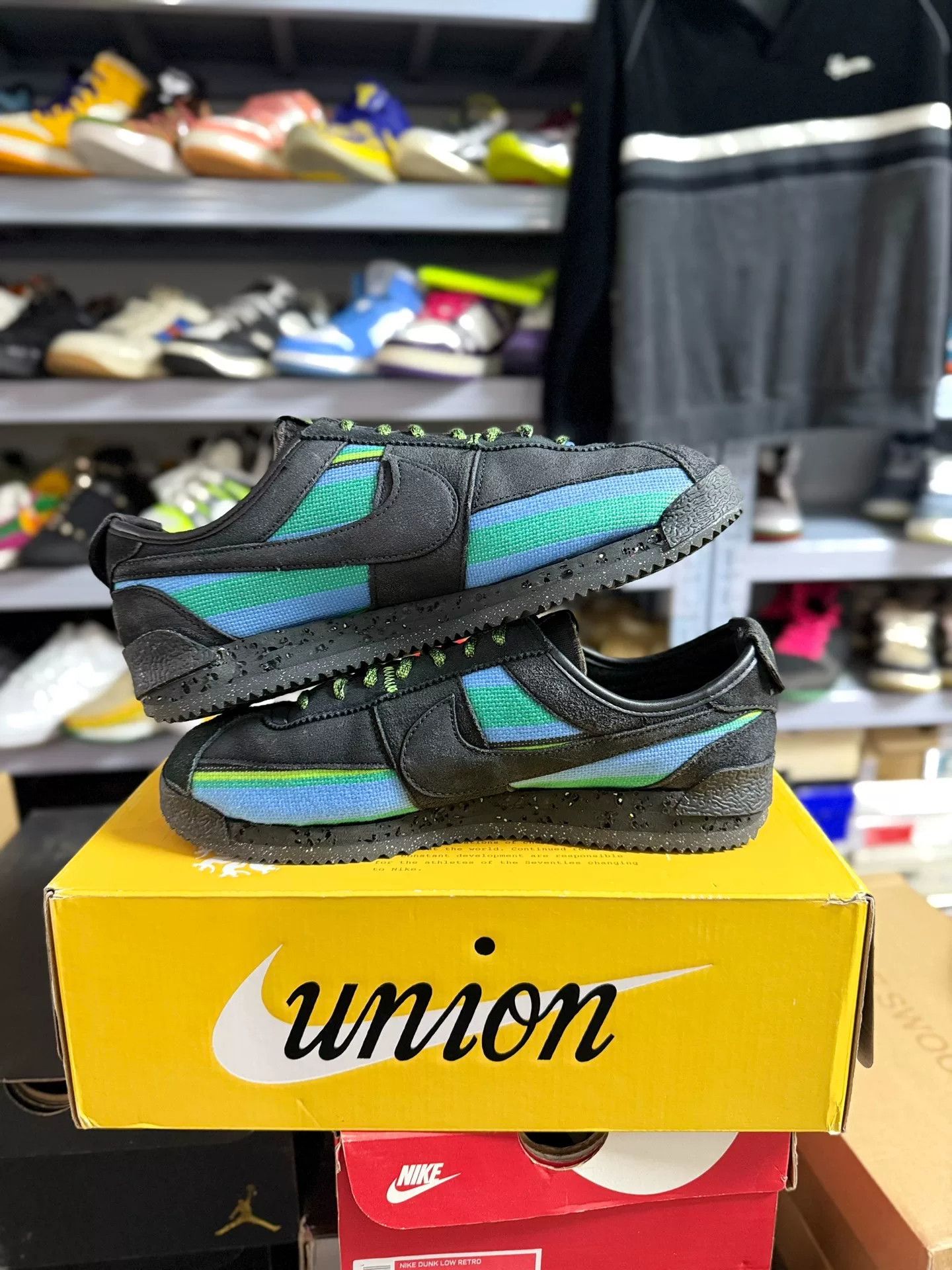 Union LA Union LA x Nike Cortez Off Noir Sneakers Size US 10 / EU 43 - 2 Thumbnail