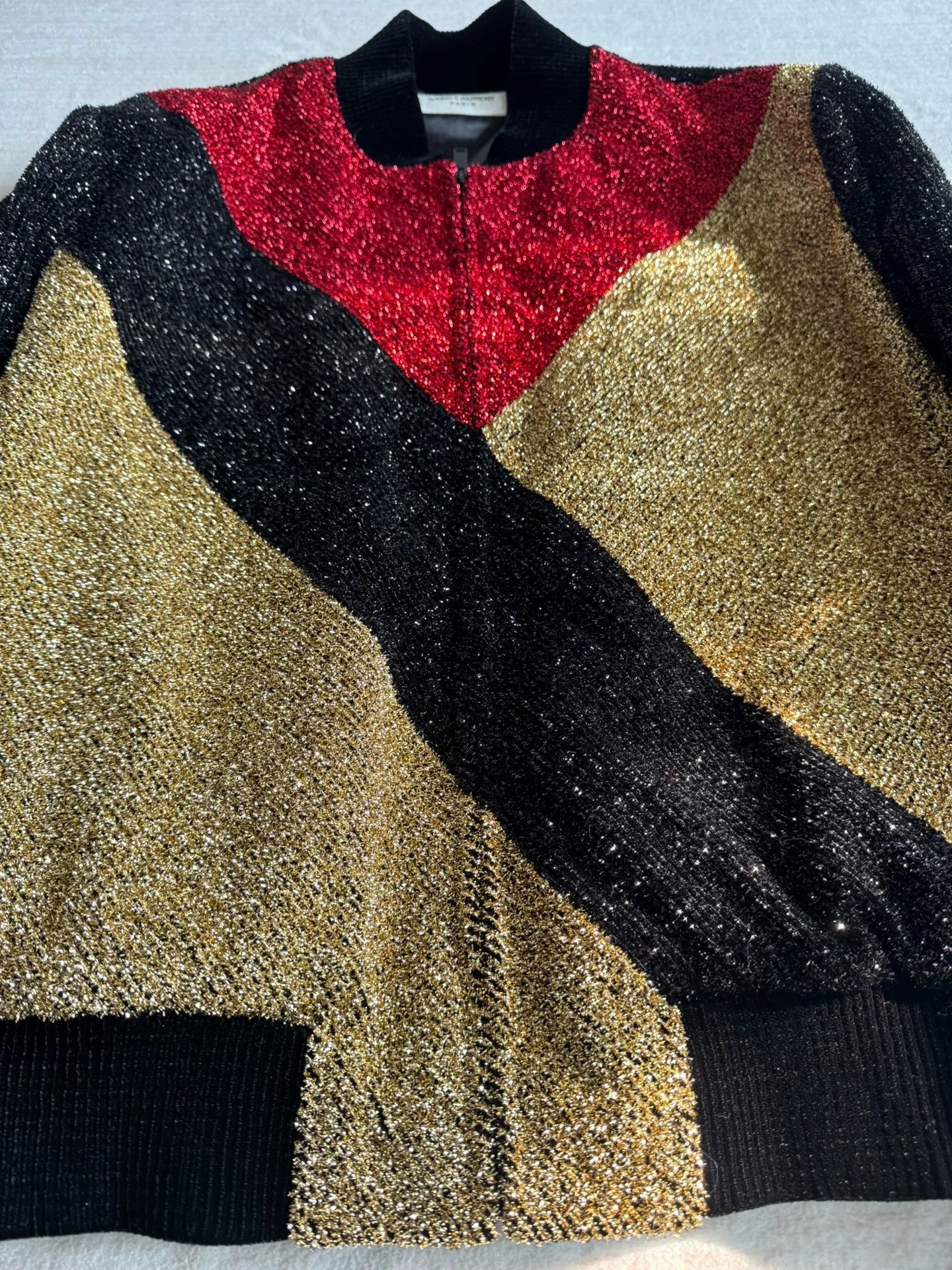 Saint Laurent Paris Saint Laurent Teddy Jacket with Metallic Threads Size US M / EU 48-50 / 2 - 3 Thumbnail