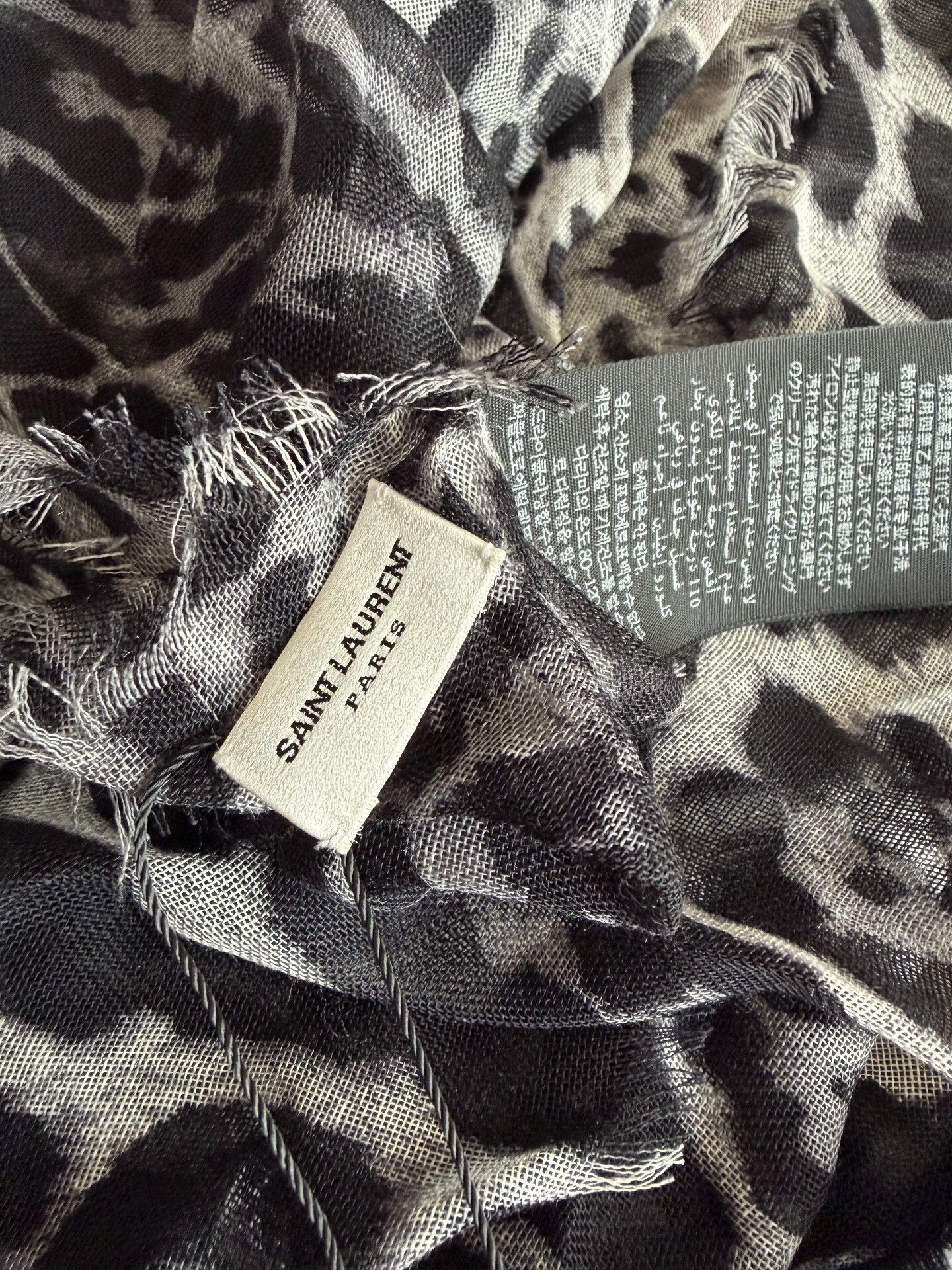 Saint Laurent Paris Saint Laurent Leopard Print Shawl Size ONE SIZE - 4 Thumbnail