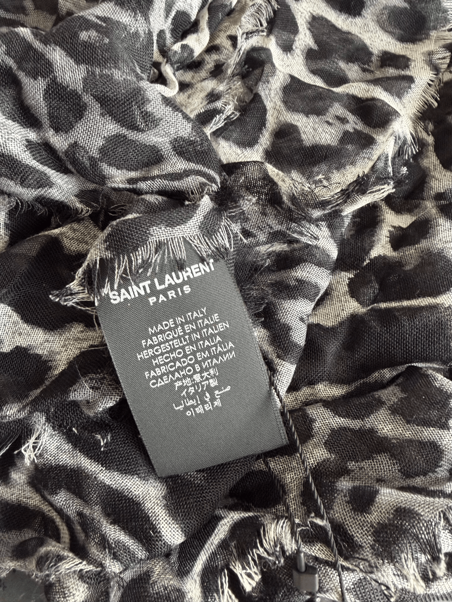 Saint Laurent Paris Saint Laurent Leopard Print Shawl Size ONE SIZE - 3 Thumbnail