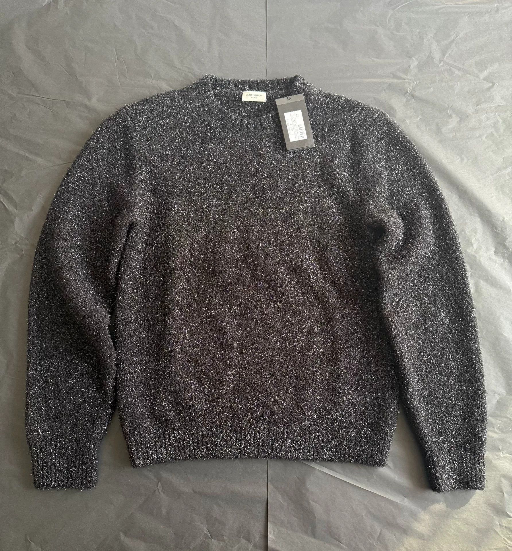 Saint Laurent Paris Saint Laurent Black Wool Cashmere Sweater Size US M / EU 48-50 / 2 - 2 Thumbnail