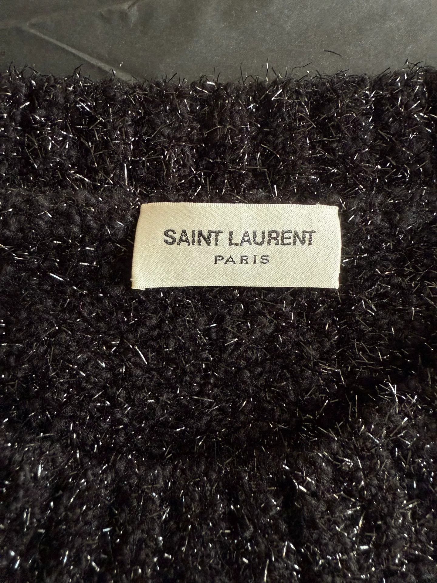 Saint Laurent Paris Saint Laurent Black Wool Cashmere Sweater Size US M / EU 48-50 / 2 - 5 Thumbnail