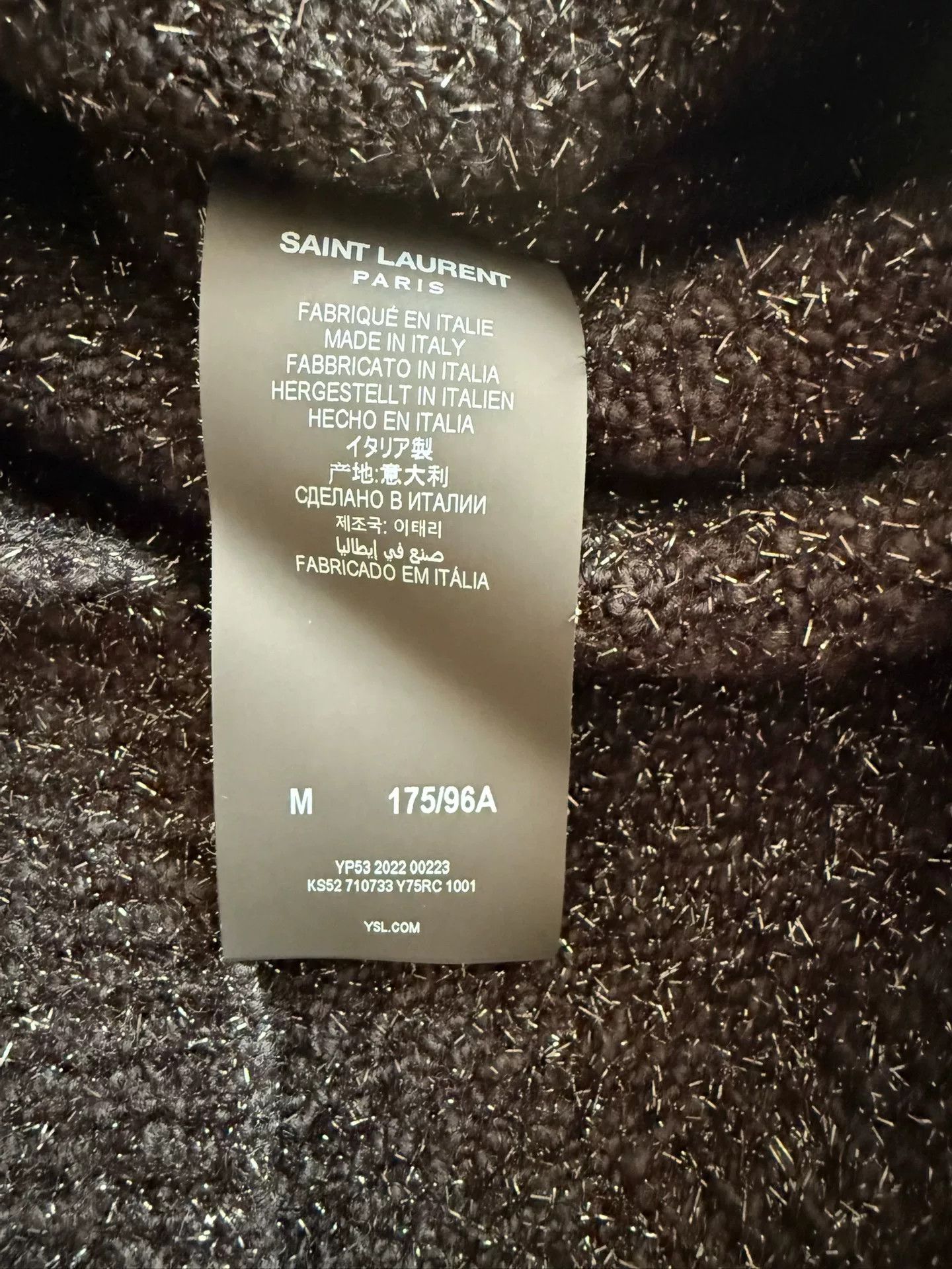 Saint Laurent Paris Saint Laurent Black Wool Cashmere Sweater Size US M / EU 48-50 / 2 - 6 Thumbnail