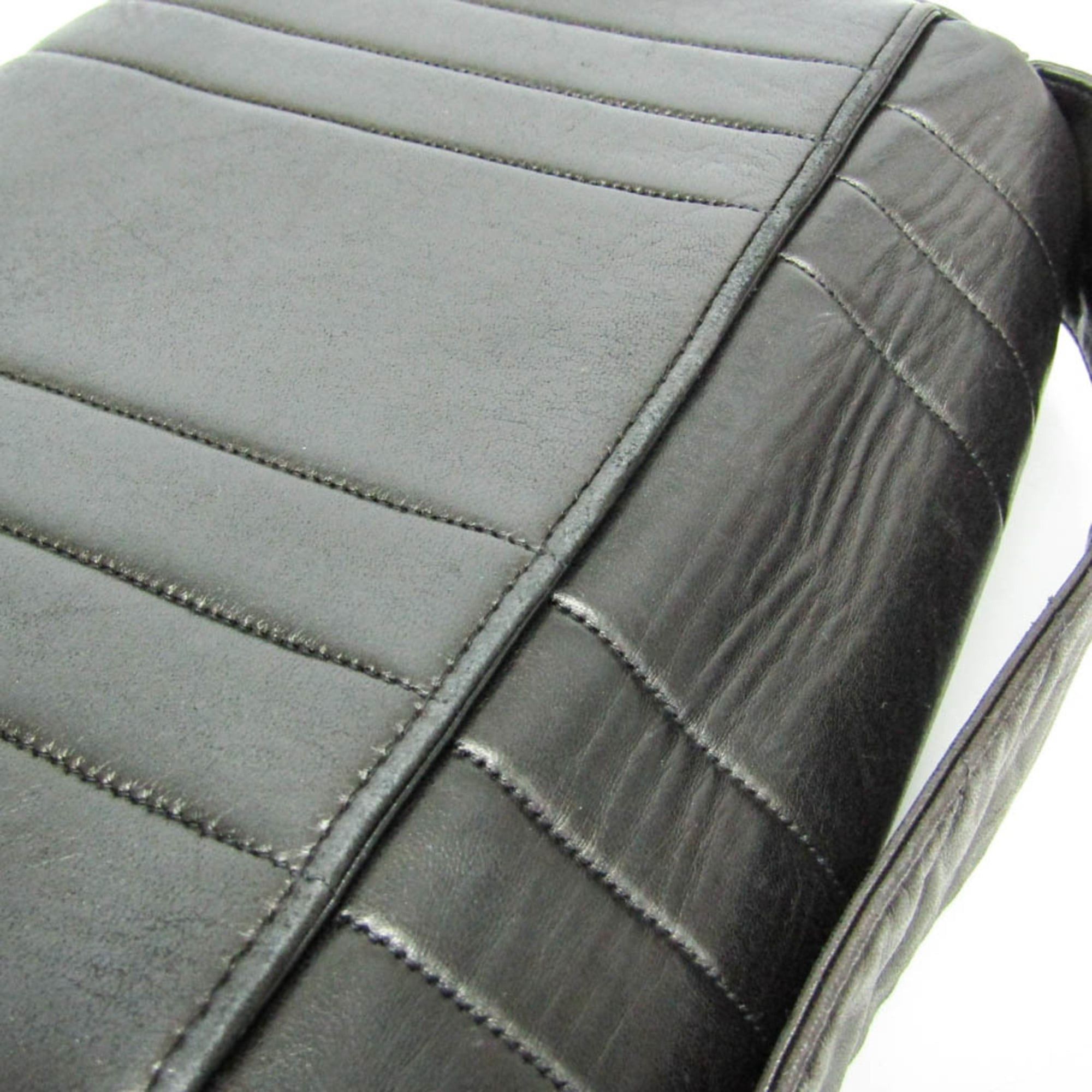 Chanel Chanel Mademoiselle Women's Leather Shoulder Bag Black Size ONE SIZE - 9 Thumbnail