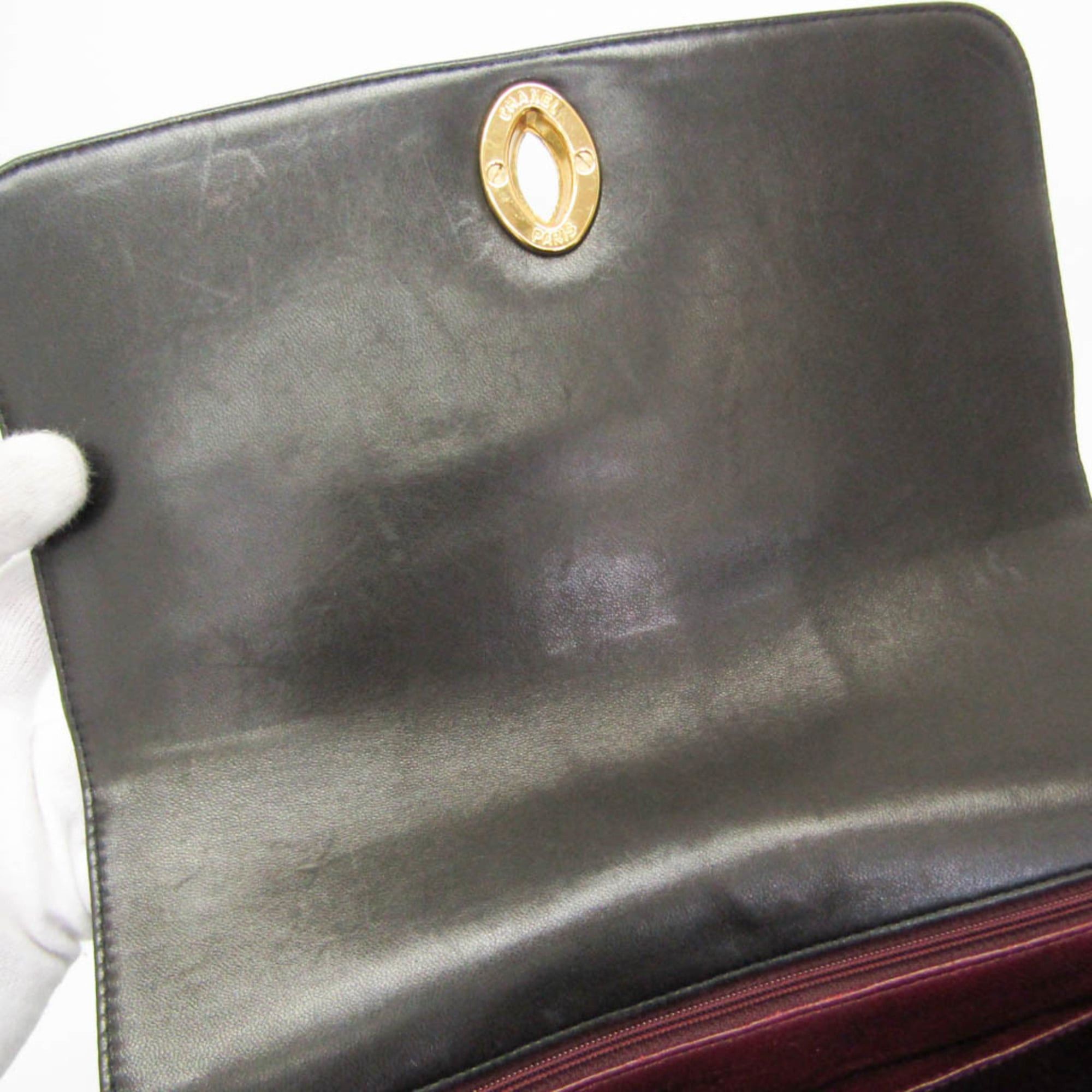 Chanel Chanel Mademoiselle Women's Leather Shoulder Bag Black Size ONE SIZE - 13 Thumbnail