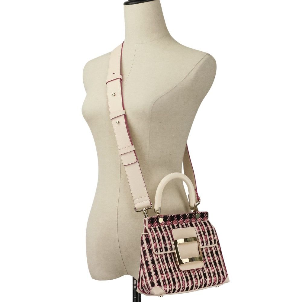 Roger Vivier Roger Vivier Roger Vivier Tweed Leather 2way Handbag Leather Handbag DUTY FREE for USA Size ONE SIZE - 10 Thumbnail