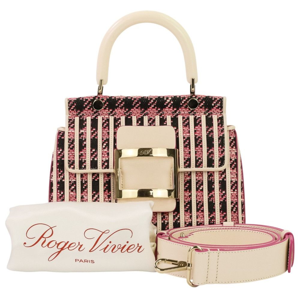 Roger Vivier Roger Vivier Roger Vivier Tweed Leather 2way Handbag Leather Handbag DUTY FREE for USA Size ONE SIZE - 11 Thumbnail