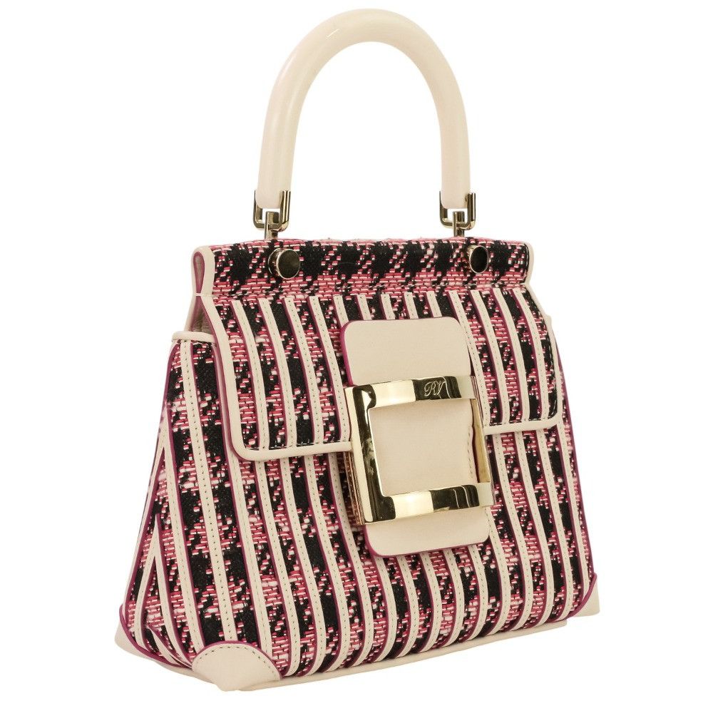 Roger Vivier Roger Vivier Roger Vivier Tweed Leather 2way Handbag Leather Handbag DUTY FREE for USA Size ONE SIZE - 5 Thumbnail