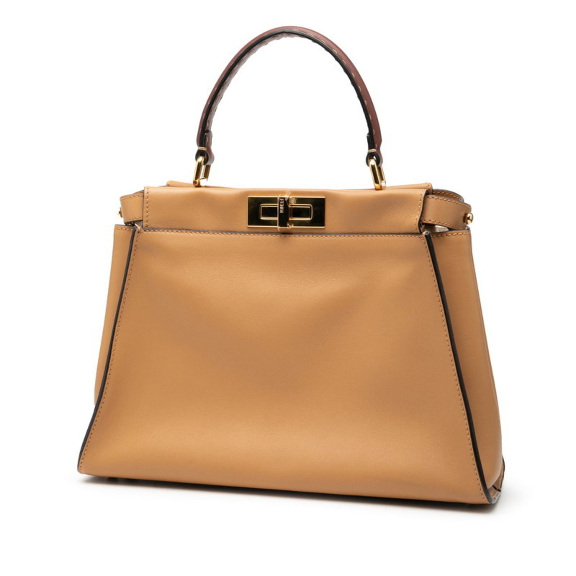 Fendi Fendi Selleria Peekaboo Regular Handbag/Shoulder Bag 2WAY 8BN290 Brown, Bordeaux, and Gold Leather Women's FENDI Size ONE SIZE - 2 Thumbnail