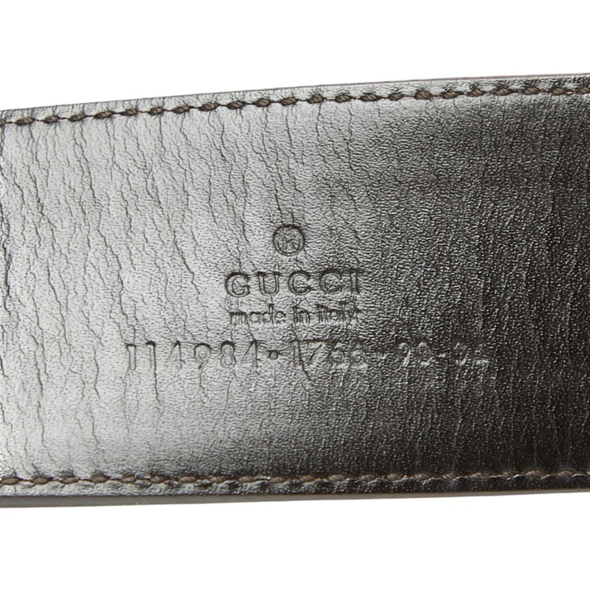 Gucci Gucci Interlocking G Sherry Line Belt, Size 90, 36, Brown, Multicolor Leather, Canvas, Women's, GUCCI Size ONE SIZE - 5 Thumbnail