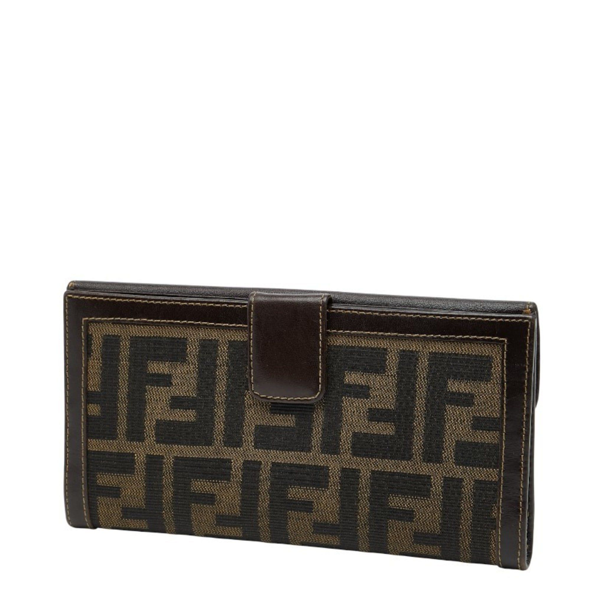 Fendi Fendi Zucca Long Wallet 2804 01339 088 Brown Canvas and Leather Women's FENDI Size ONE SIZE - 2 Thumbnail