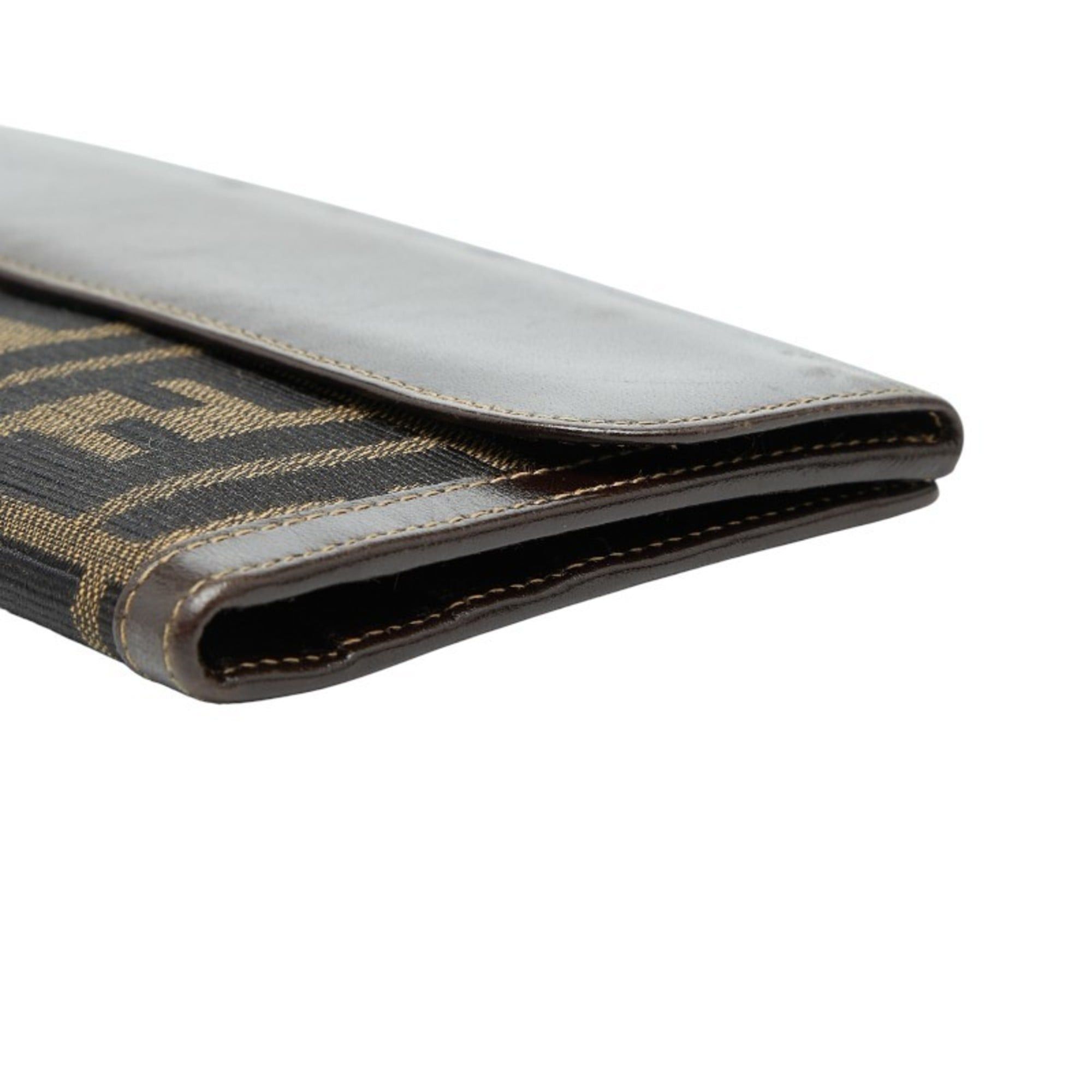 Fendi Fendi Zucca Long Wallet 2804 01339 088 Brown Canvas and Leather Women's FENDI Size ONE SIZE - 5 Thumbnail