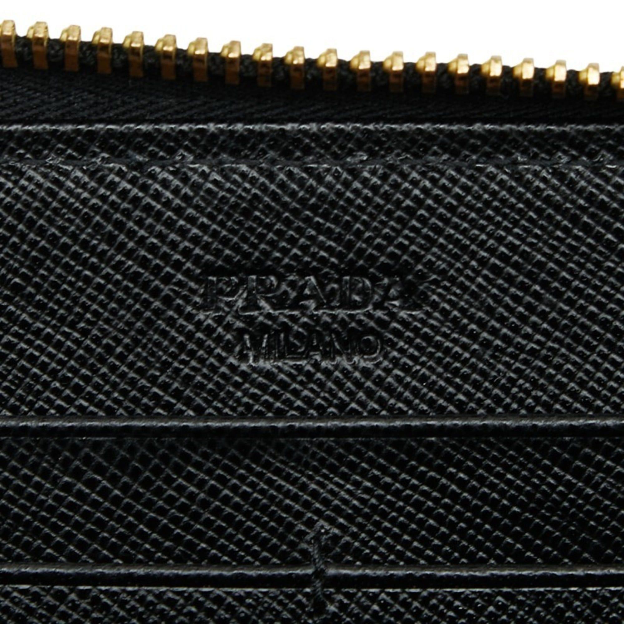 Prada Prada Women's Round Zip Long Wallet 1M0506 Black Nylon Size ONE SIZE - 7 Thumbnail