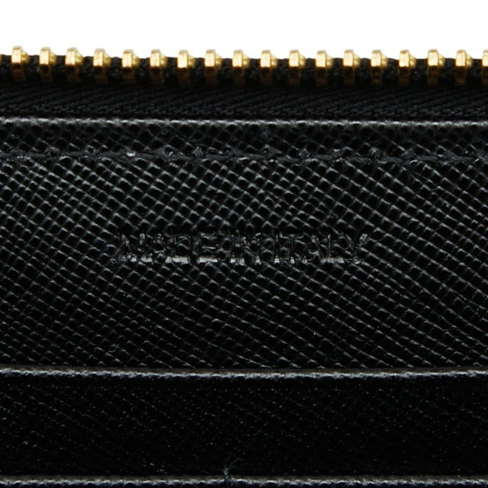 Prada Prada Women's Round Zip Long Wallet 1M0506 Black Nylon Size ONE SIZE - 9 Thumbnail