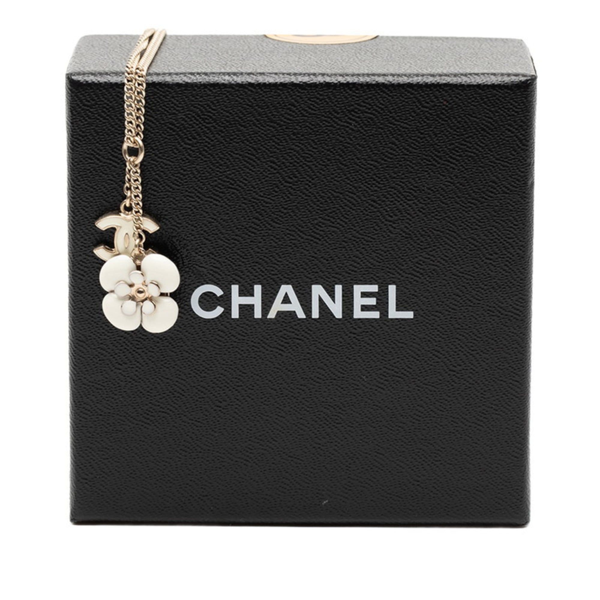 Chanel CHANEL Coco Mark Camellia Necklace Gold White Plated Women's Size ONE SIZE - 4 Thumbnail