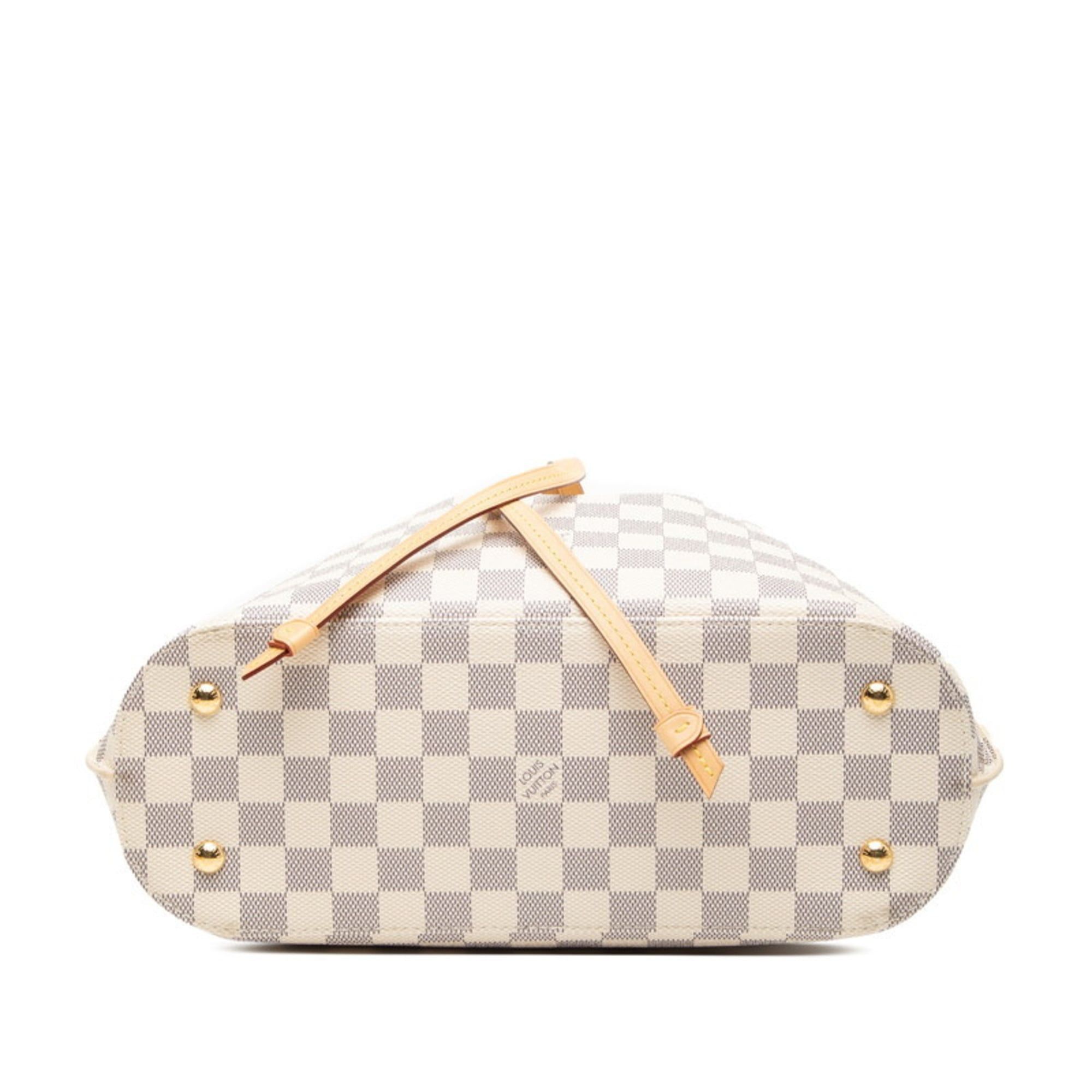 Louis Vuitton Damier Azur Girolata Handbag/Shoulder Bag 2WAY N41579 White Rose Ballerine Leather Women's LOUIS VUITTON