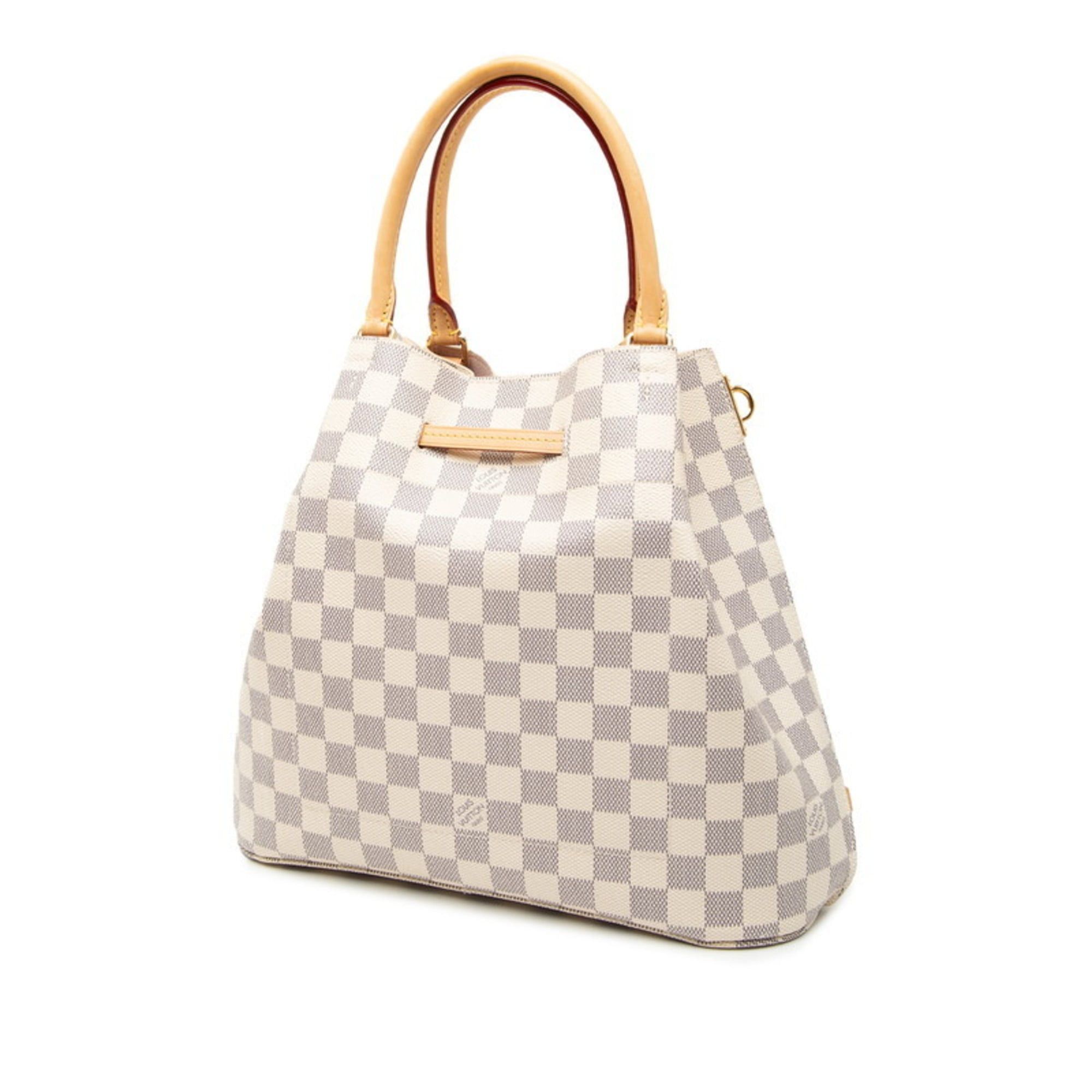 Louis Vuitton Damier Azur Girolata Handbag/Shoulder Bag 2WAY N41579 White Rose Ballerine Leather Women's LOUIS VUITTON