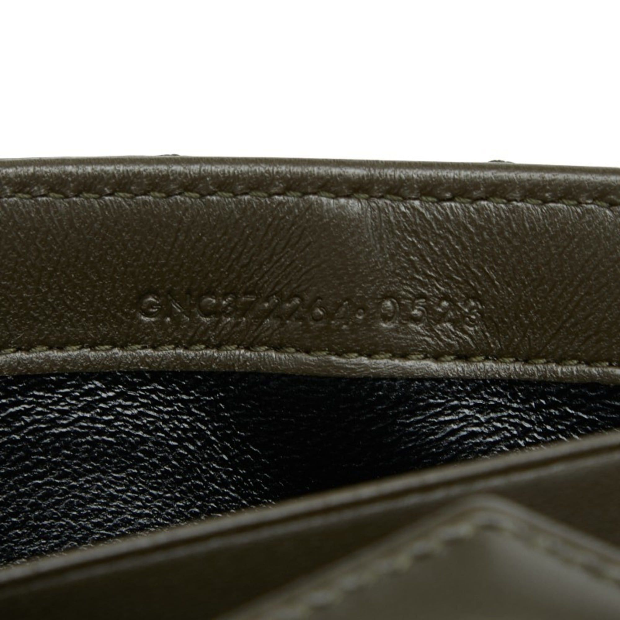 Saint Laurent Paris Saint Laurent Cassandra V-Stitch Long Wallet 372264 Khaki Leather Women's SAINT LAURENT Size ONE SIZE - 8 Thumbnail