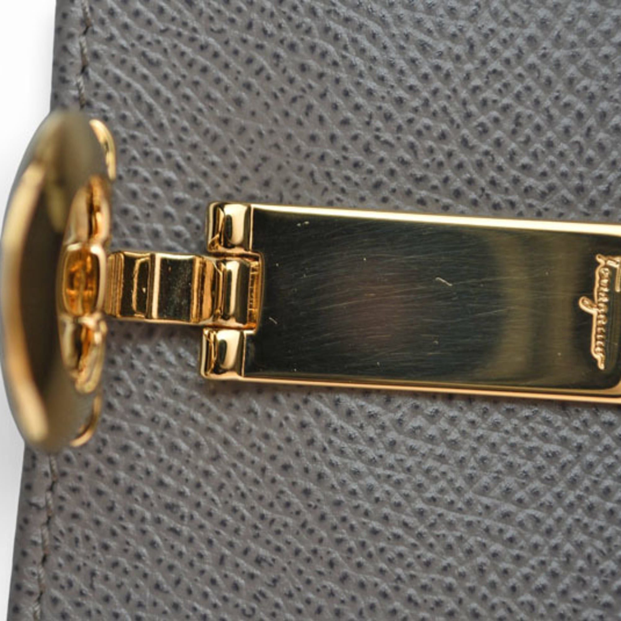 Salvatore Ferragamo Salvatore Ferragamo card case, coin key leather, gray Size ONE SIZE - 7 Thumbnail
