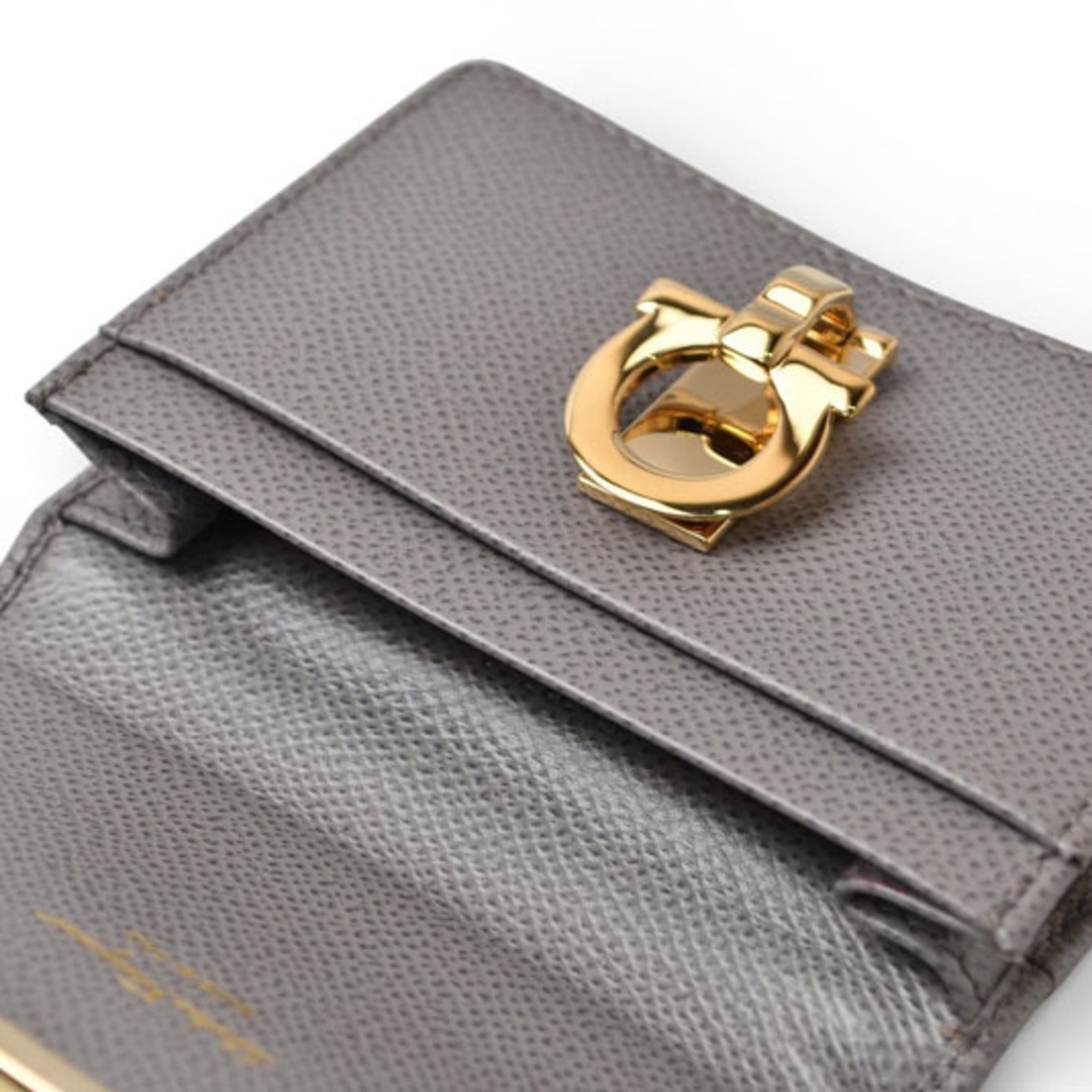 Salvatore Ferragamo Salvatore Ferragamo card case, coin key leather, gray Size ONE SIZE - 10 Thumbnail