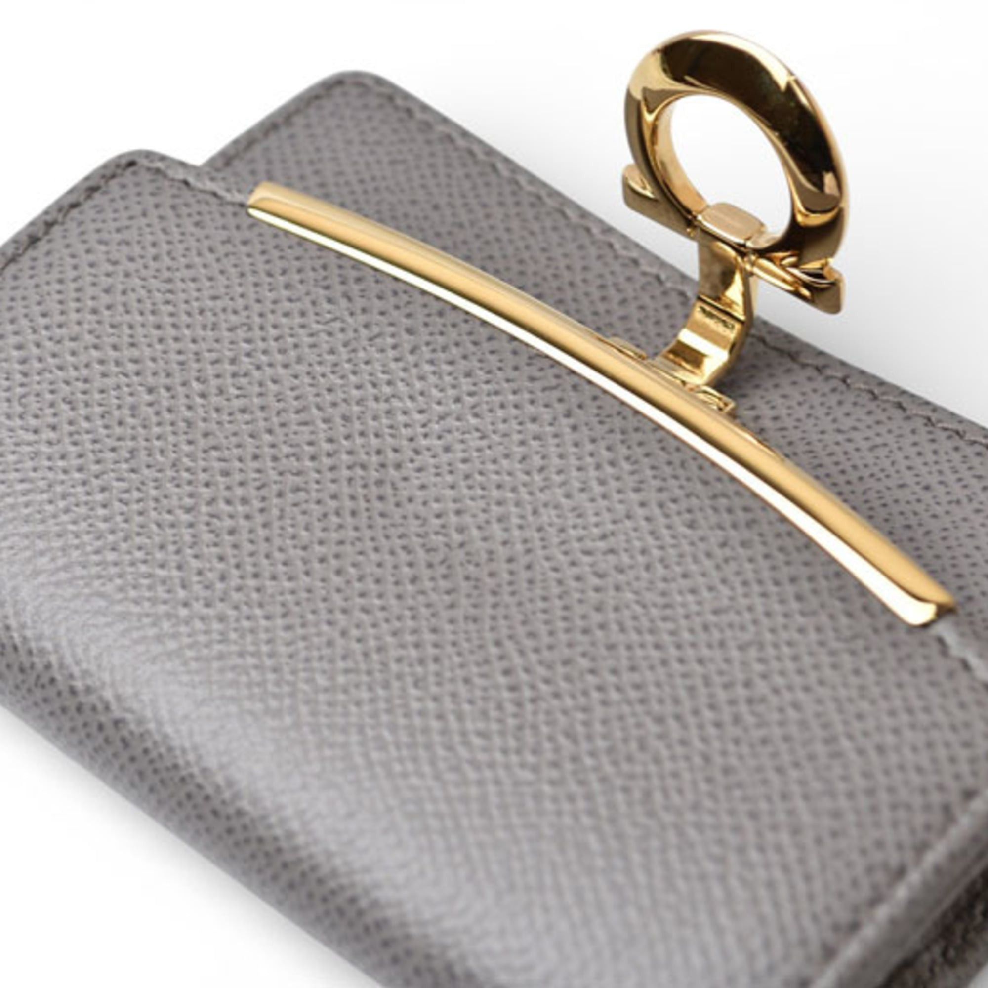 Salvatore Ferragamo Salvatore Ferragamo card case, coin key leather, gray Size ONE SIZE - 6 Thumbnail