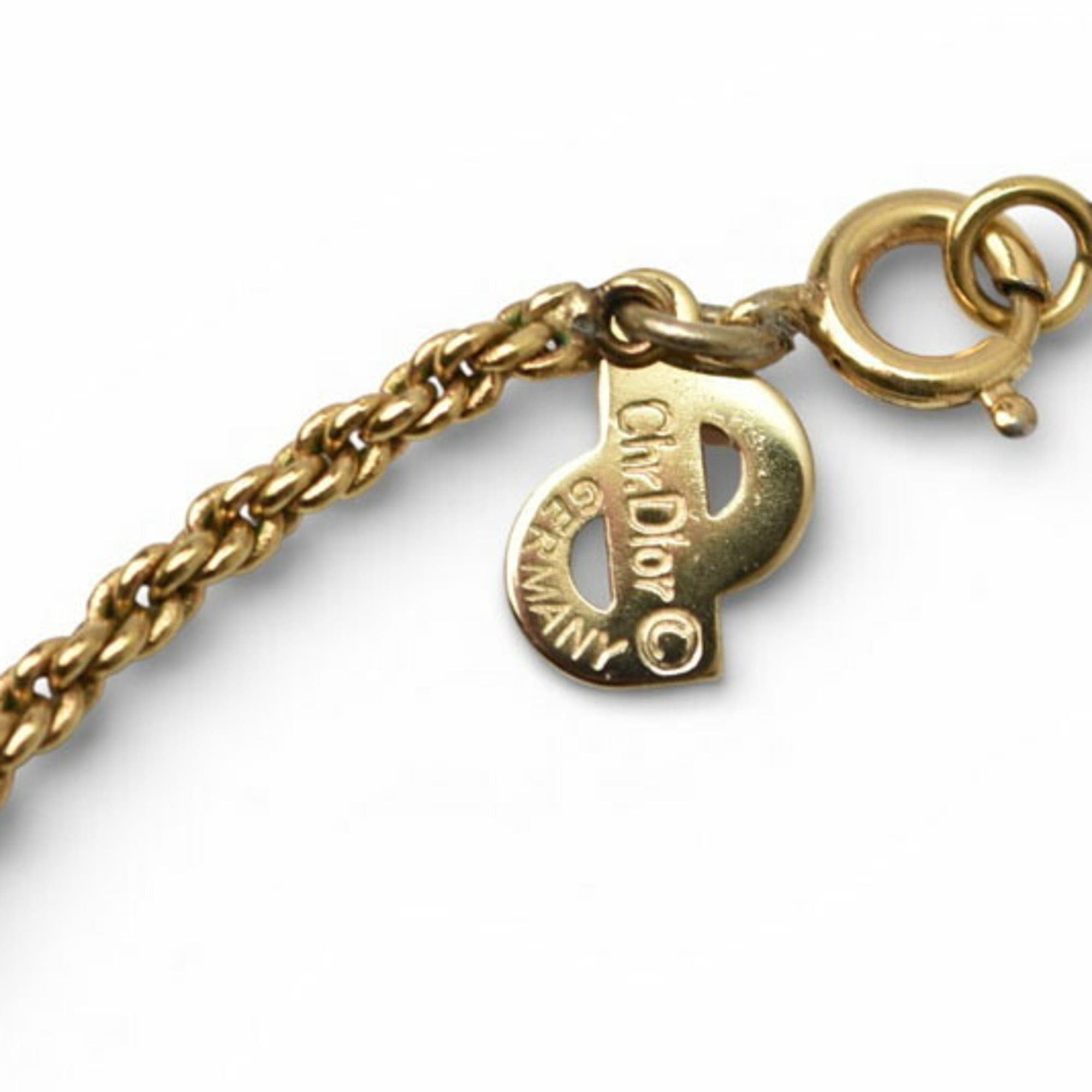 Dior Christian Dior Twist Oval Gold Necklace Pendant Size ONE SIZE - 6 Thumbnail