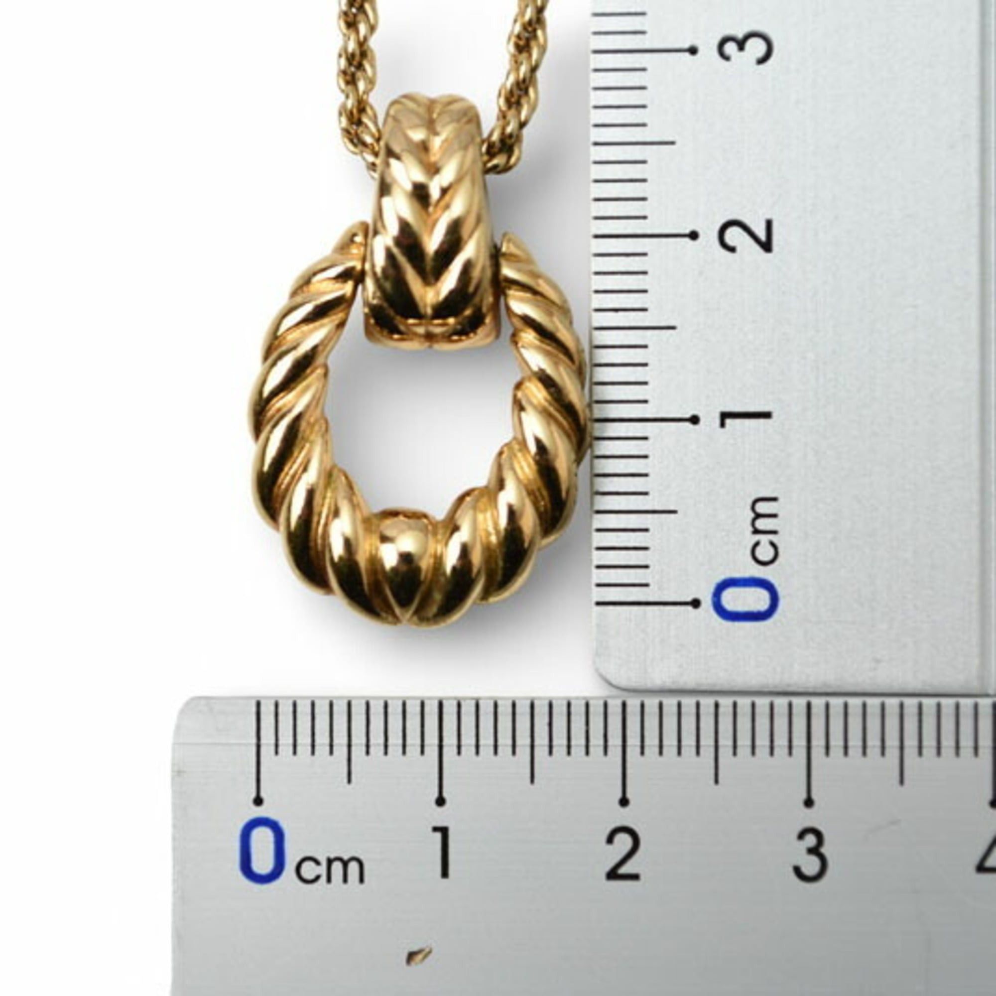 Dior Christian Dior Twist Oval Gold Necklace Pendant Size ONE SIZE - 8 Thumbnail