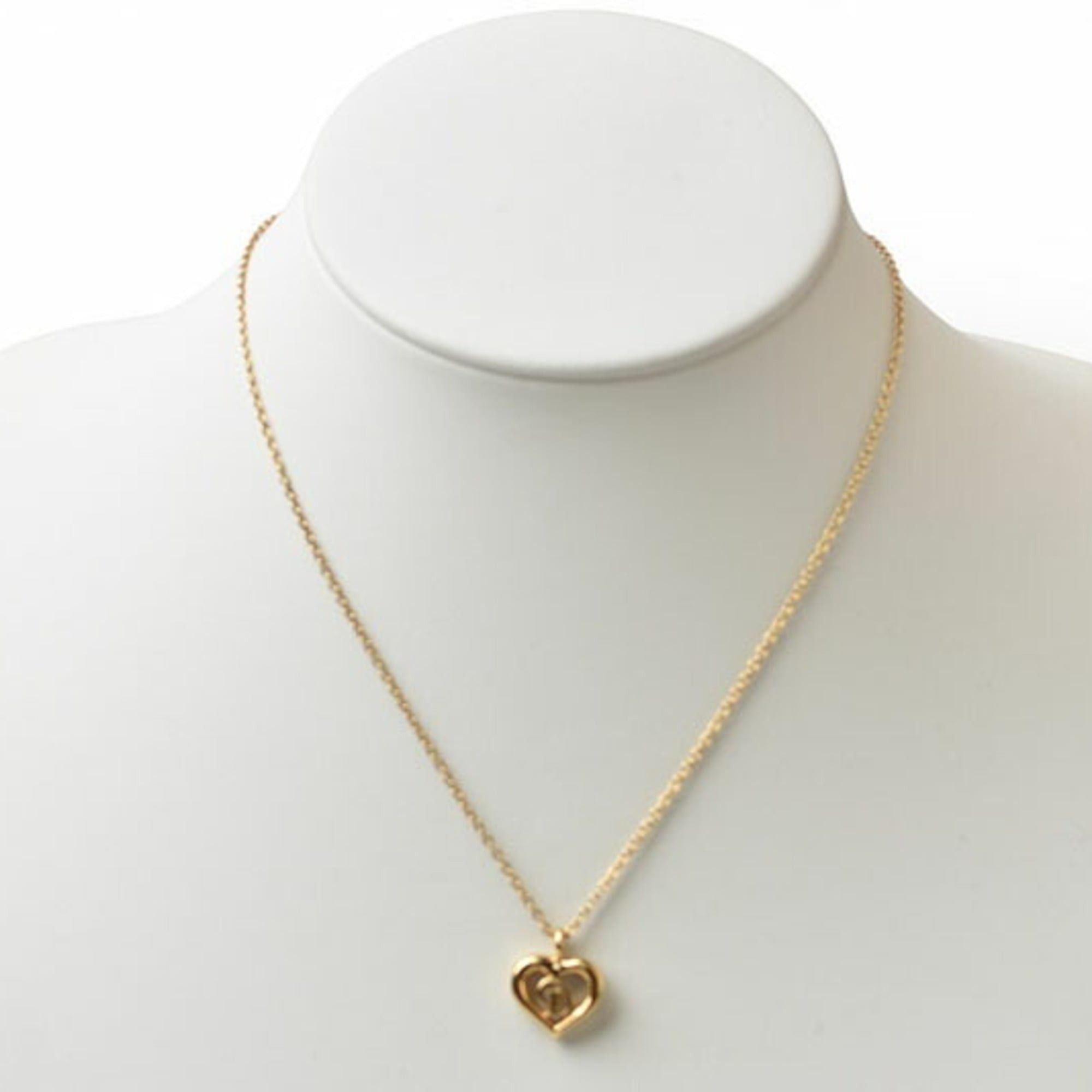 Dior Christian Dior necklace pendant with heart motif in gold Size ONE SIZE - 8 Thumbnail