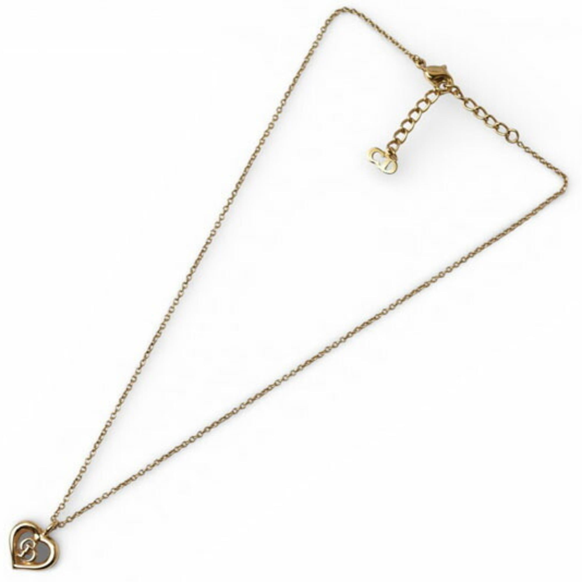 Dior Christian Dior necklace pendant with heart motif in gold Size ONE SIZE - 3 Thumbnail