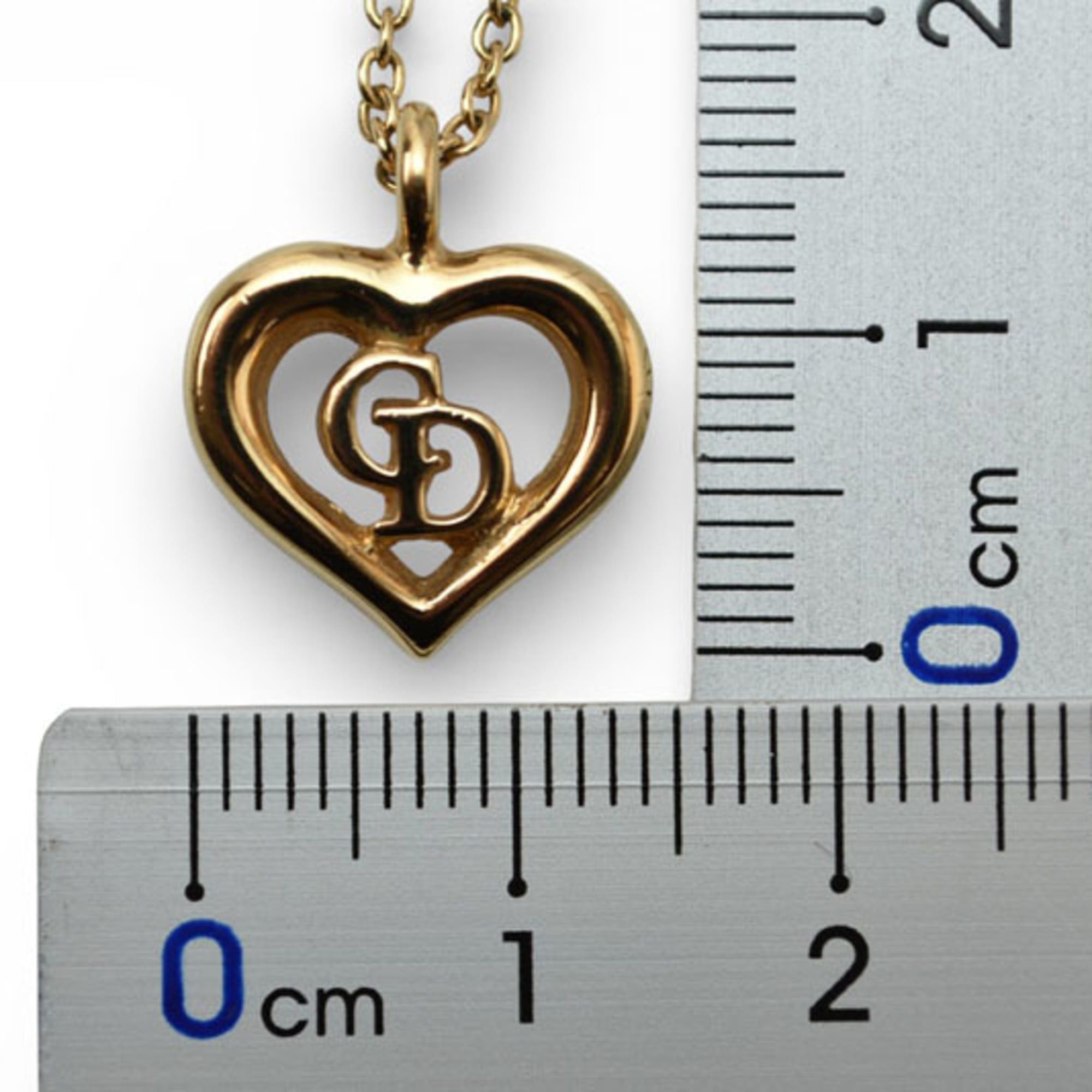 Dior Christian Dior necklace pendant with heart motif in gold Size ONE SIZE - 5 Thumbnail