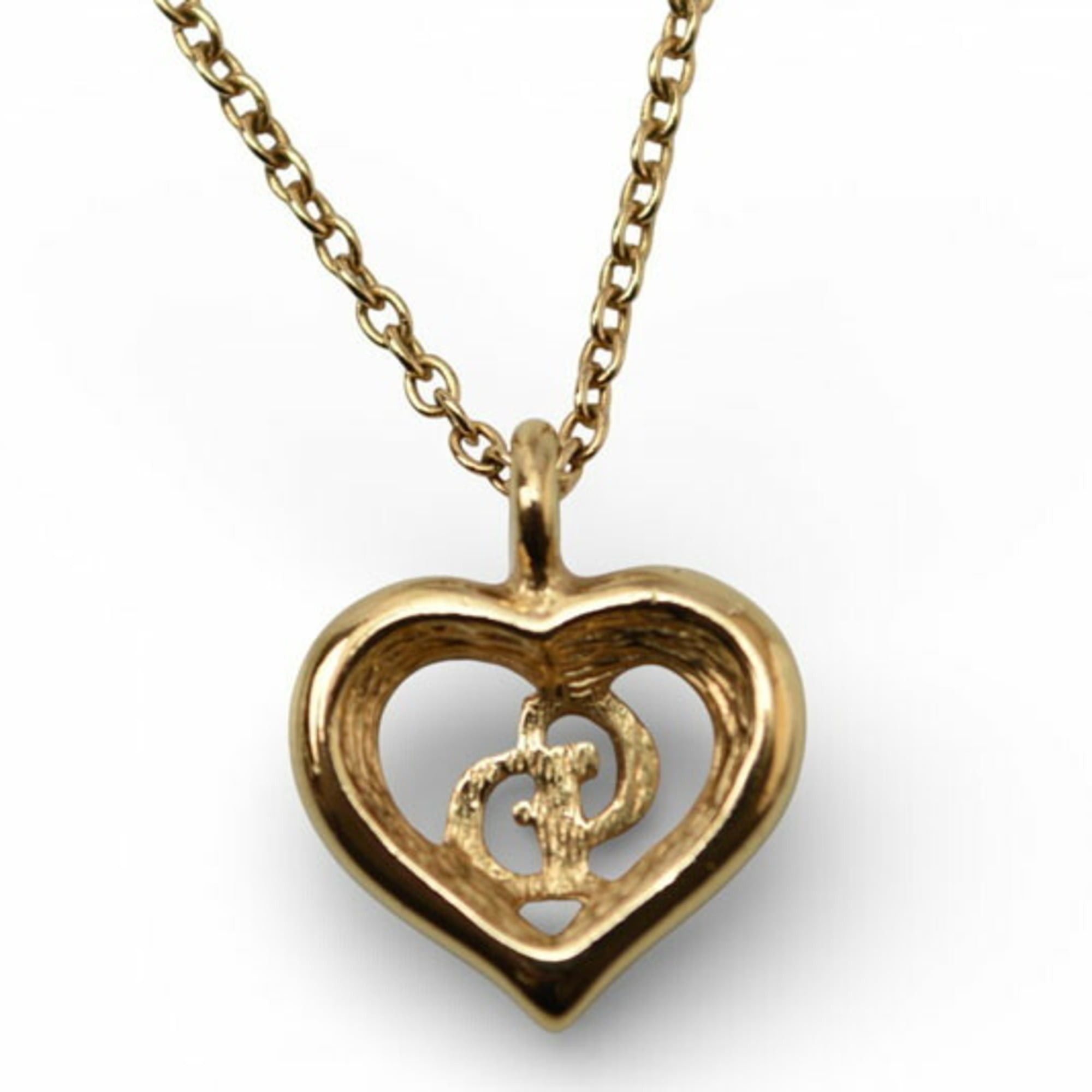 Dior Christian Dior necklace pendant with heart motif in gold Size ONE SIZE - 7 Thumbnail