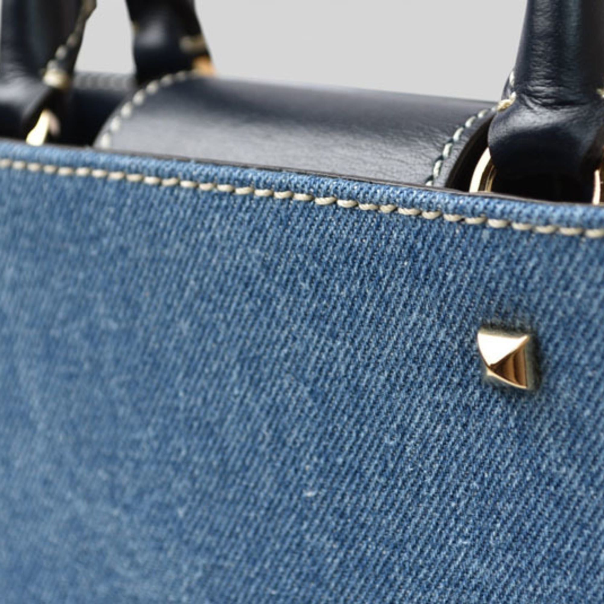Jimmy Choo Jimmy Choo VARENNE Tote N S Denim 2-Way Shoulder Bag for Women Size ONE SIZE - 14 Thumbnail