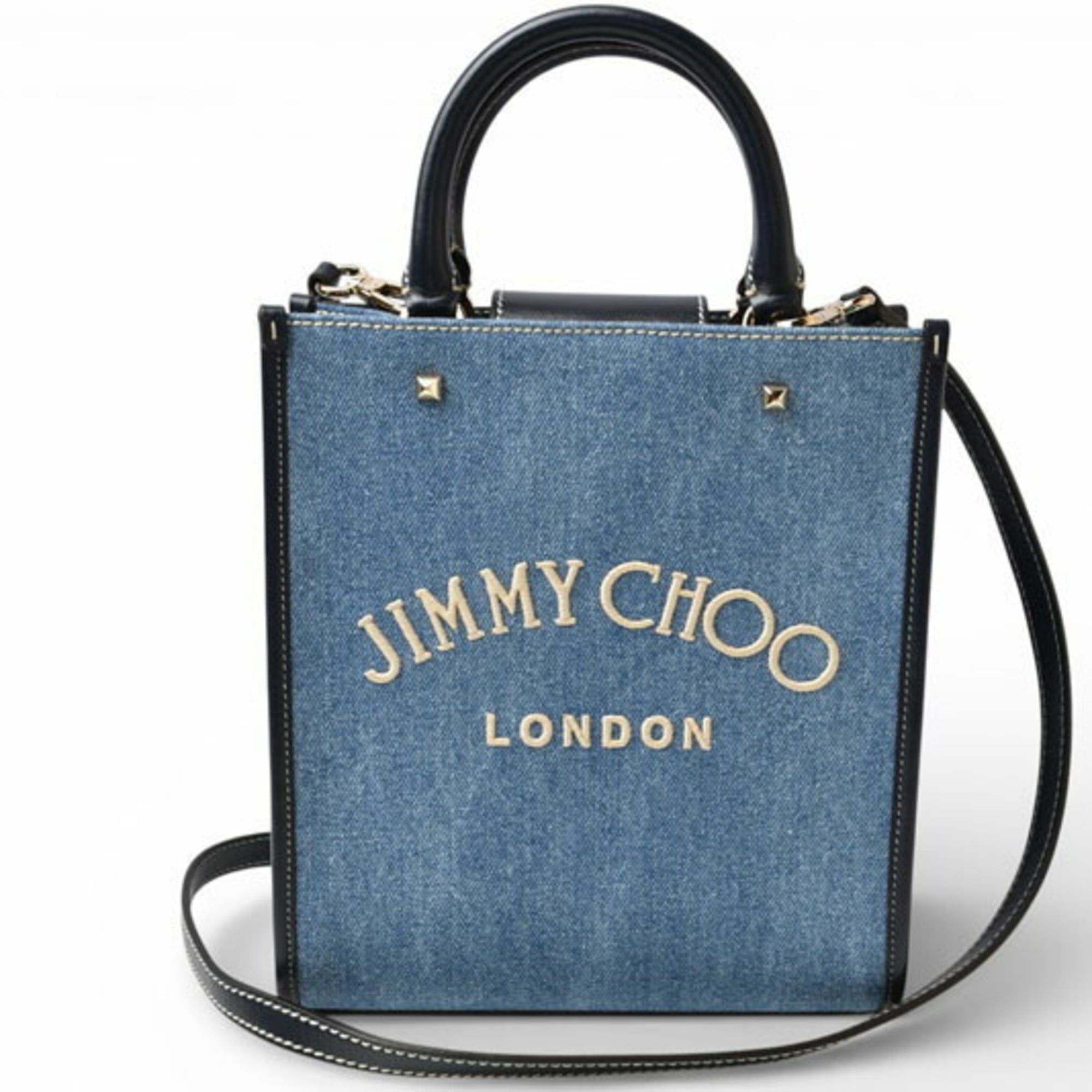 Jimmy Choo Jimmy Choo VARENNE Tote N S Denim 2-Way Shoulder Bag for Women Size ONE SIZE - 2 Thumbnail