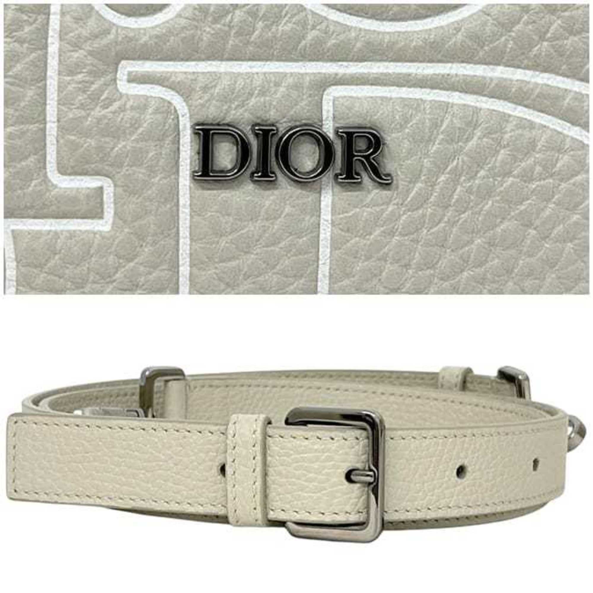 Dior Christian Dior 2-way Weekender Bag, Size 25, f-25004, Beige Gravity Outline, 1ESPO322LGP_H140, Calf Leather, 27B★0235, Handbag/Crossbody Size ONE SIZE - 5 Thumbnail