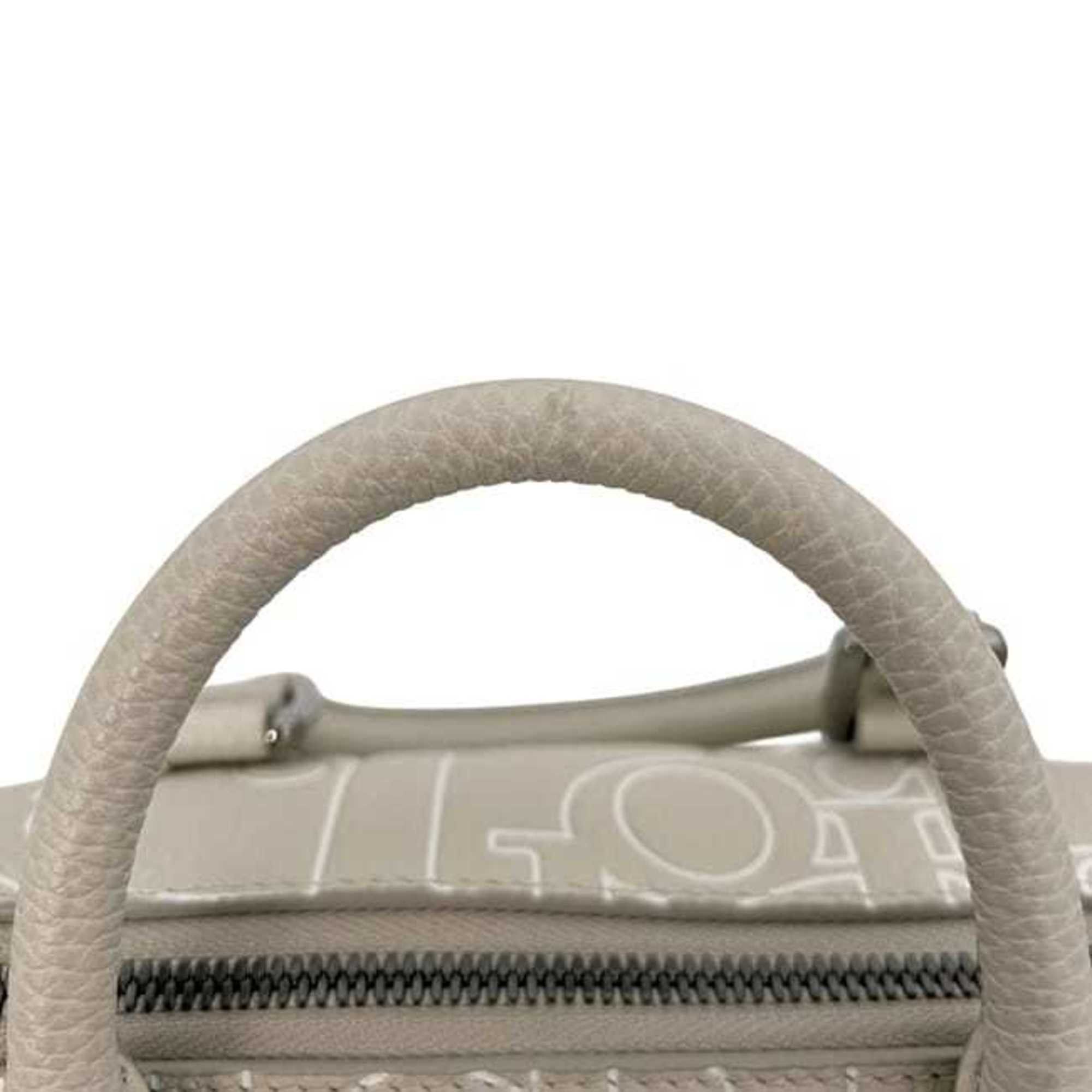 Dior Christian Dior 2-way Weekender Bag, Size 25, f-25004, Beige Gravity Outline, 1ESPO322LGP_H140, Calf Leather, 27B★0235, Handbag/Crossbody Size ONE SIZE - 11 Thumbnail