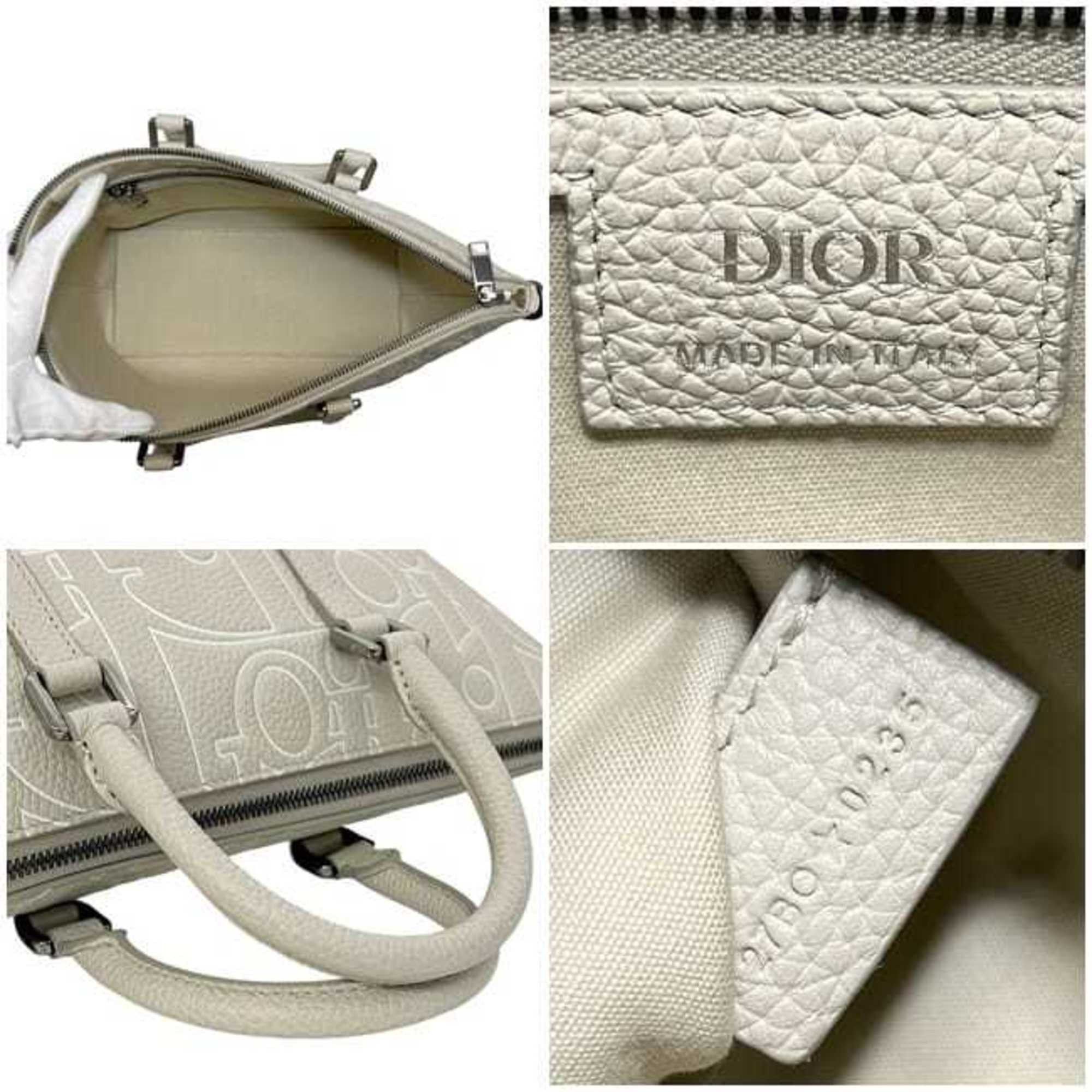 Dior Christian Dior 2-way Weekender Bag, Size 25, f-25004, Beige Gravity Outline, 1ESPO322LGP_H140, Calf Leather, 27B★0235, Handbag/Crossbody Size ONE SIZE - 4 Thumbnail