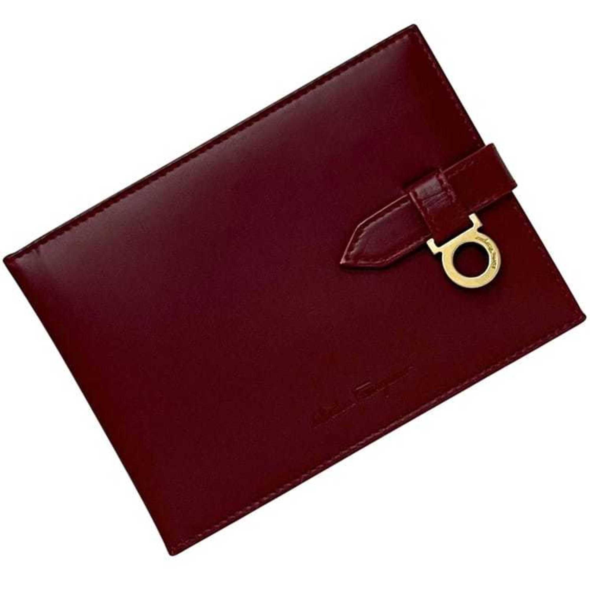 Salvatore Ferragamo Salvatore Ferragamo Pass Case ec-24917 Red Gancini 22-6237 0317742 2D45211 IY 0629 Leather Card Clear Pocket Size ONE SIZE - 2 Thumbnail