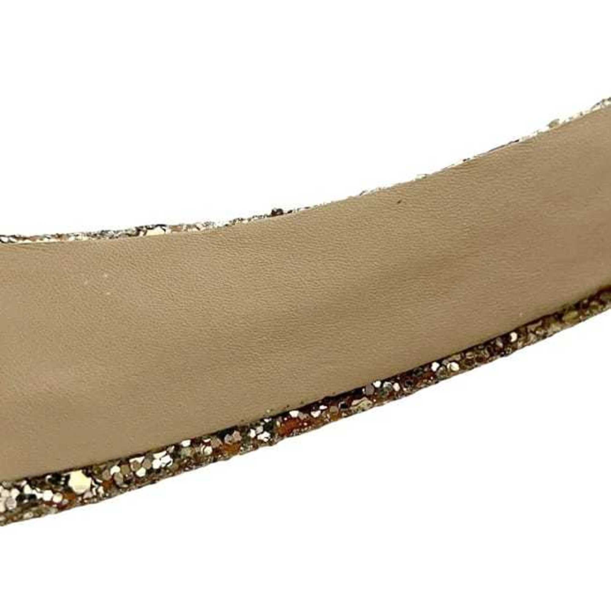 Miu Miu Miu Miu Miu headband ec-24911, gold glitter leather, hair ribbon for women, glitter, sparkle Size ONE SIZE - 8 Thumbnail